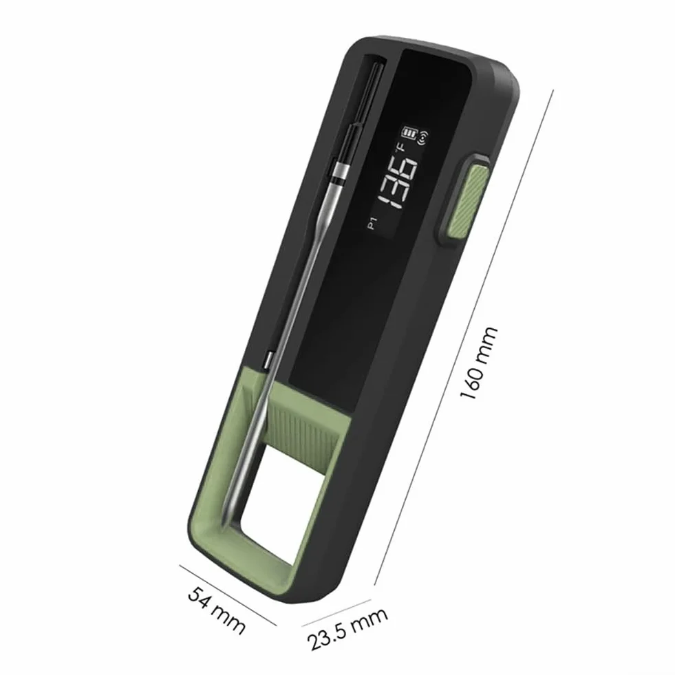 Termómetro de cocina inteligente para parrillas y ahumadores, opción de doble sonda disponible, rápido de 3 segundos, monitoreo remoto de hasta 100 metros (individual)