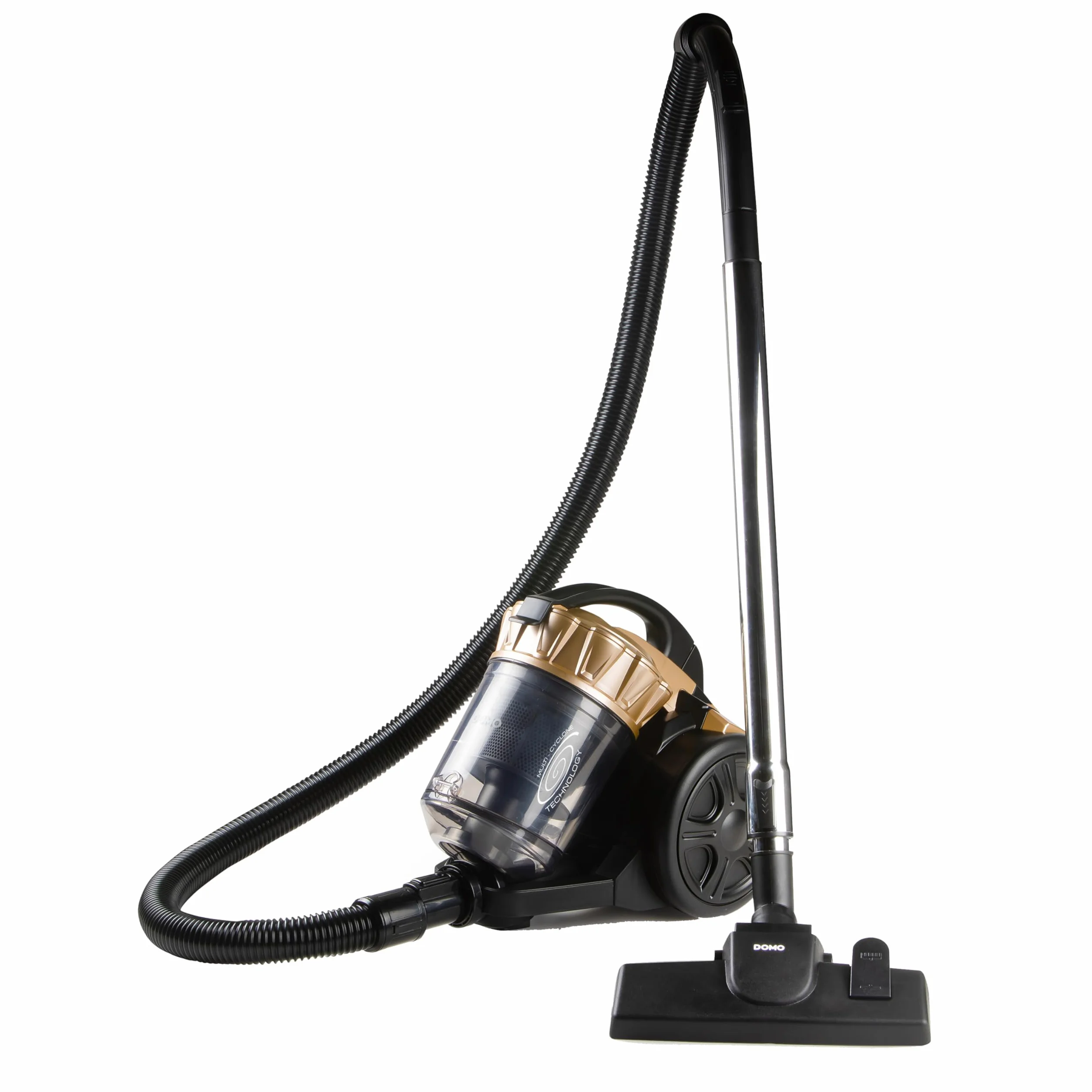 Domo DO7297S - Aspiradora sin Bolsa - Multiciclón - 2,5 L - 700 W - Dorado/Negro