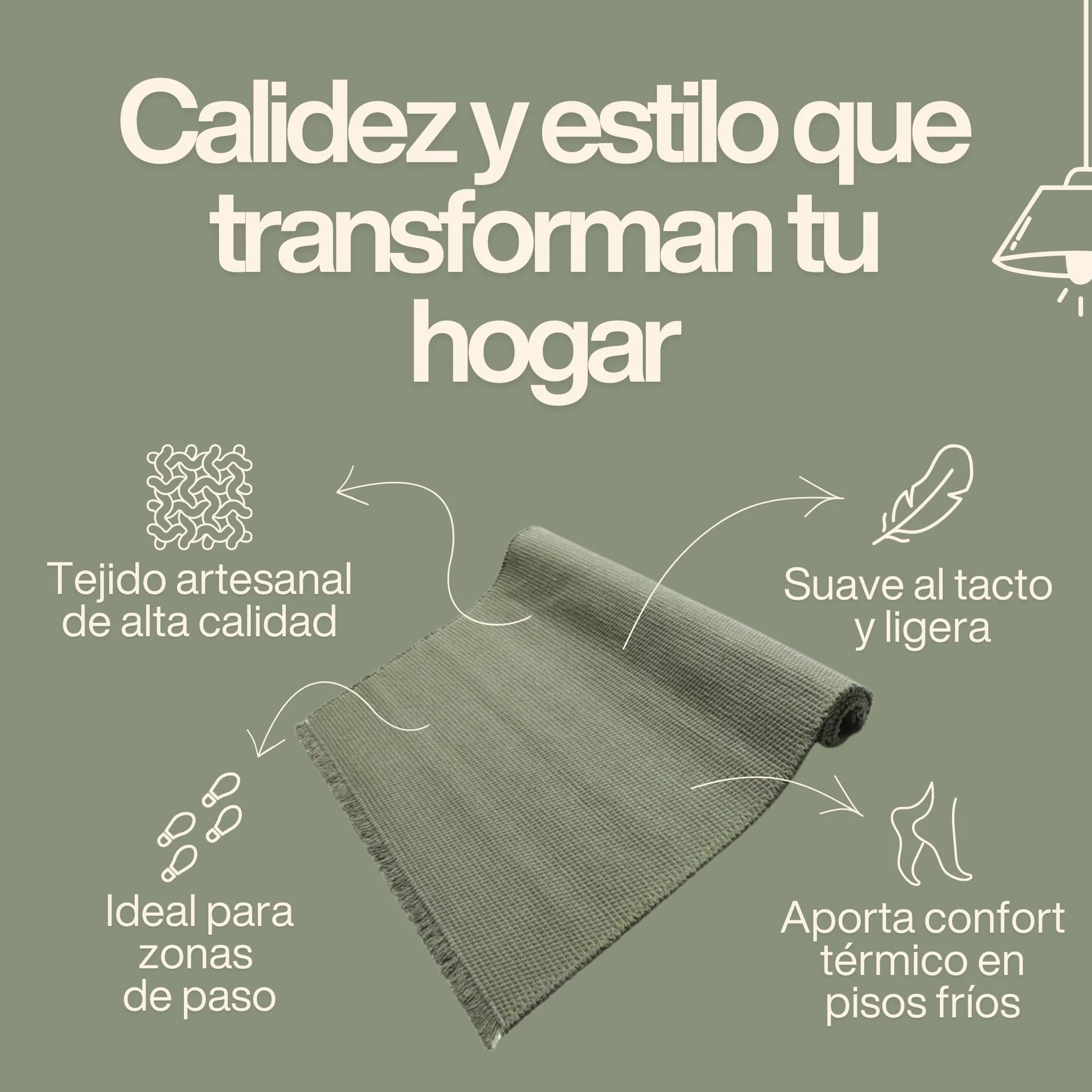 LUSA MIX Alfombra Cocina Lavable y Alfombra Pasillo Larga, Alfombras Rectangulares de Algodón con Flecos, Estilo Rústico y Moderno, Decorativa y Práctica para Hogar, Salón y Entrada, 60x250 cm, Verde