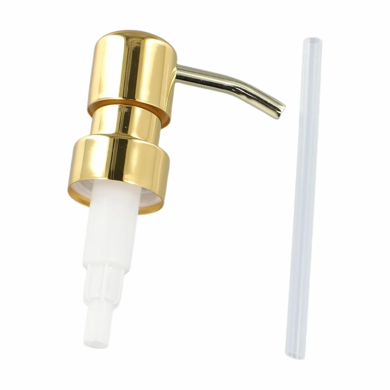 Dispensador de jabón, Cabezal de Bomba loción líquida, jabón Acero Inoxidable(Titanium Gold)