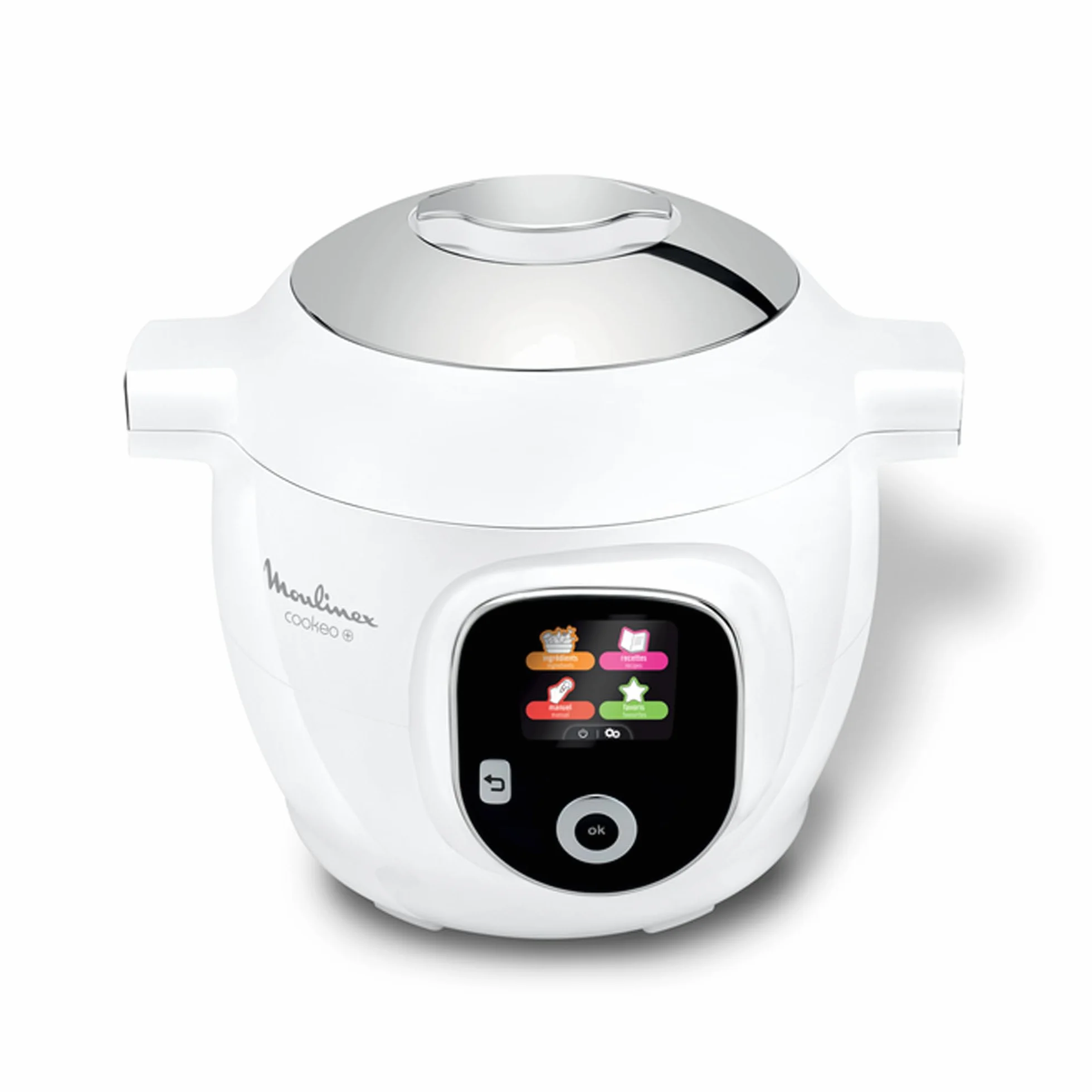 Moulinex Cookeo+ - Multicooker inteligente de alta presión, 6 L, 80 recetas integradas, sin vigilancia, pantalla intuitiva, guía de cocción paso a paso, aplicación dedicada, blanco CE854110