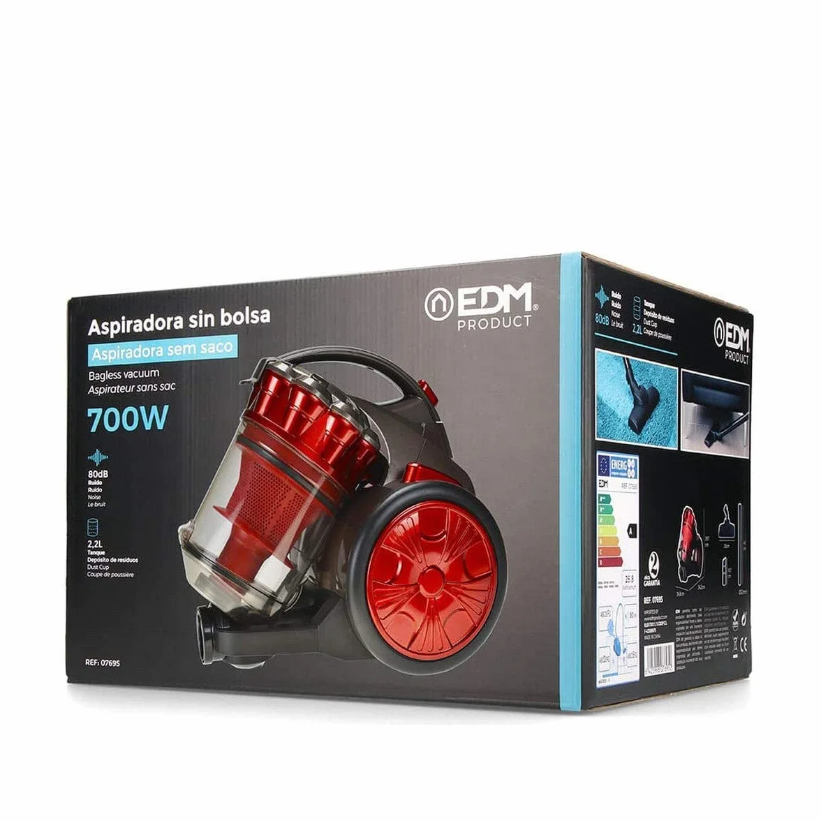 EDM 07695 Aspiradora Multiciclonico Clase A, 700 W
