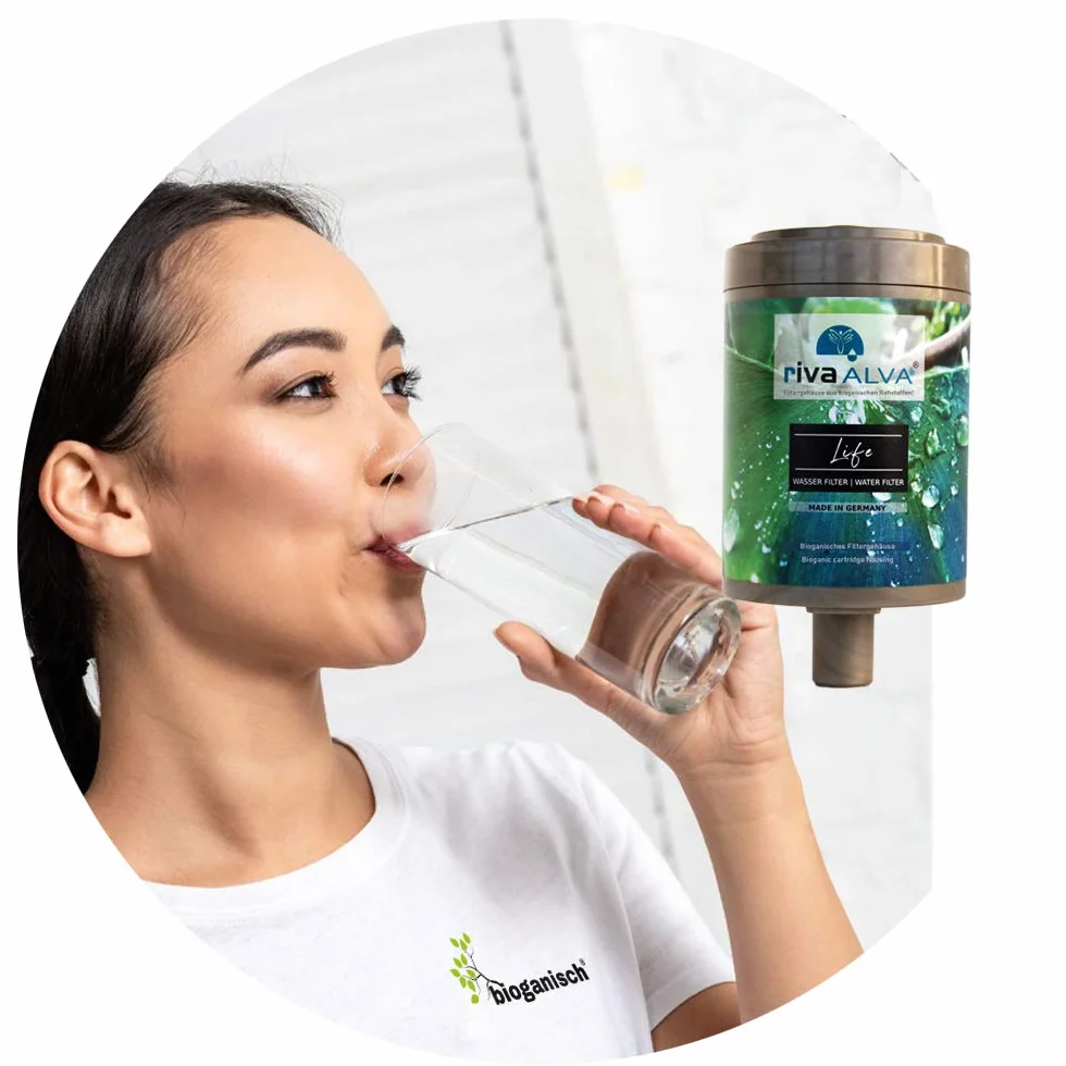 rivaALVA Life filtro de agua potable juego de 2 cartuchos de recambio, cartucho de filtro de agua para cocina, filtra hormonas, medicamentos, plomo, cobre y bacterias