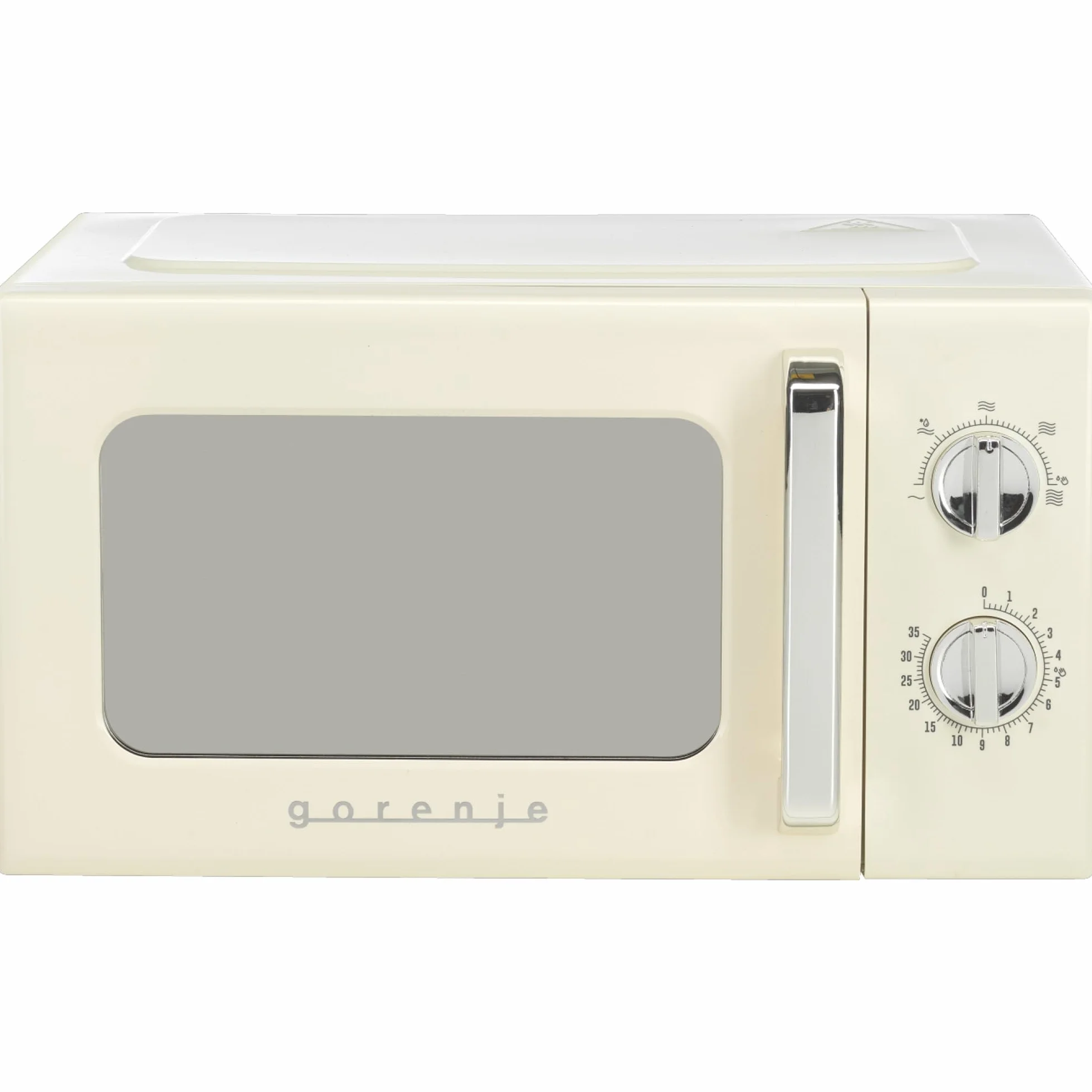 Gorenje MO20E1HRL Microondas, 20 litros, 700 W, AquaClean, Temporizador, función de descongelación, 5 modos, protección infantil, blanco/retro