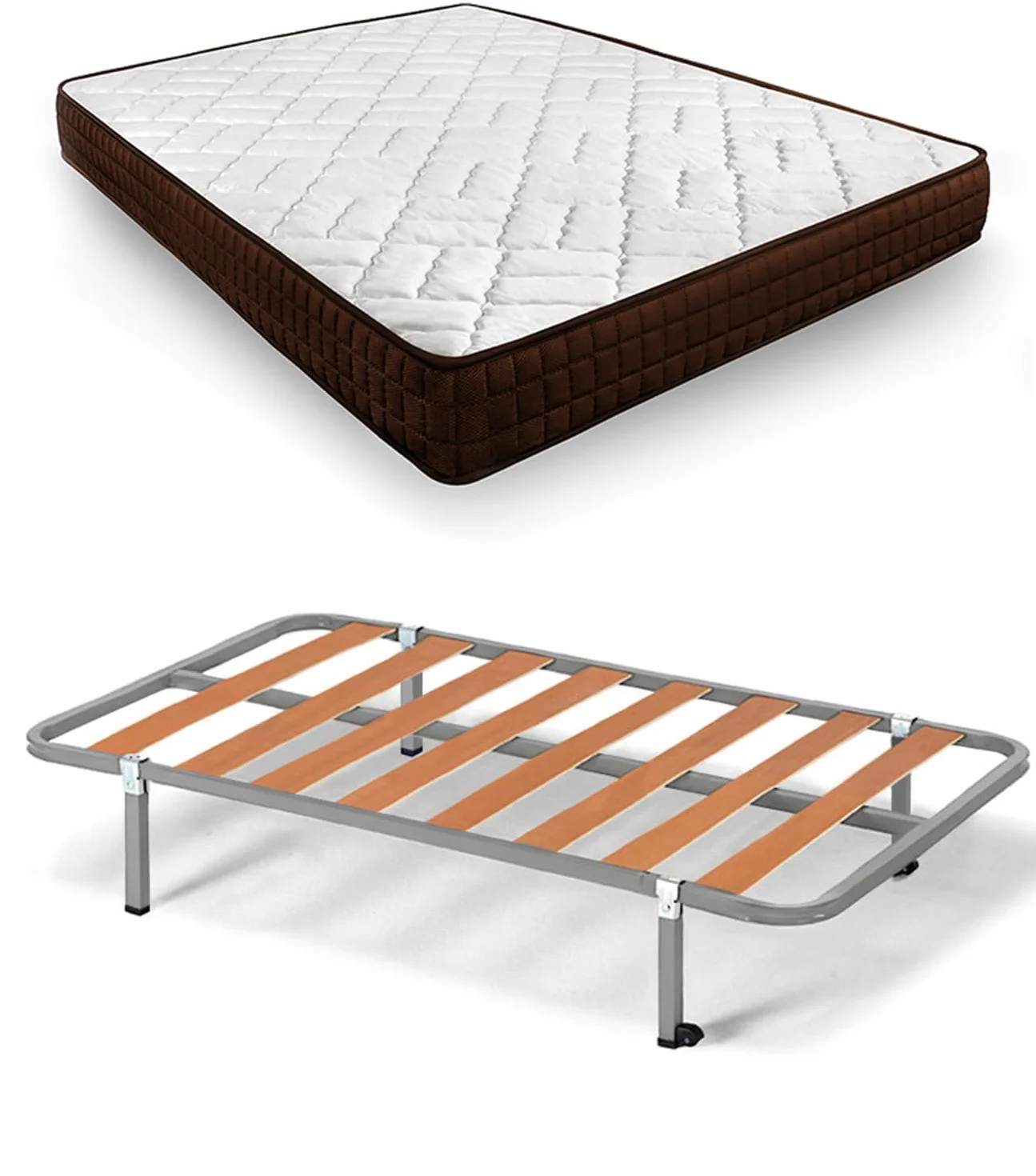 HOGAR24 ES | Cama Completa |Somier Basic + Colchón Dream Flex 13 | Incluye Juego de Patas con Abrazadera de 25 cm | Medidas: 90x180 cm