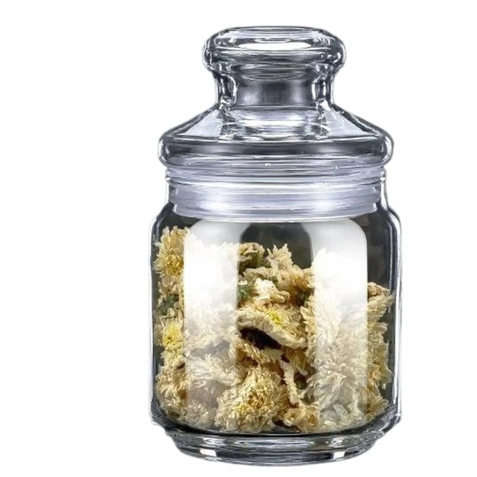 Tarrinas de cristal con tapa, Tarro de vidrio for almacenamiento alimentos, 2 uds., con tapa, 500-1000ml, for frutos secos, galletas, té y café(1000ml)