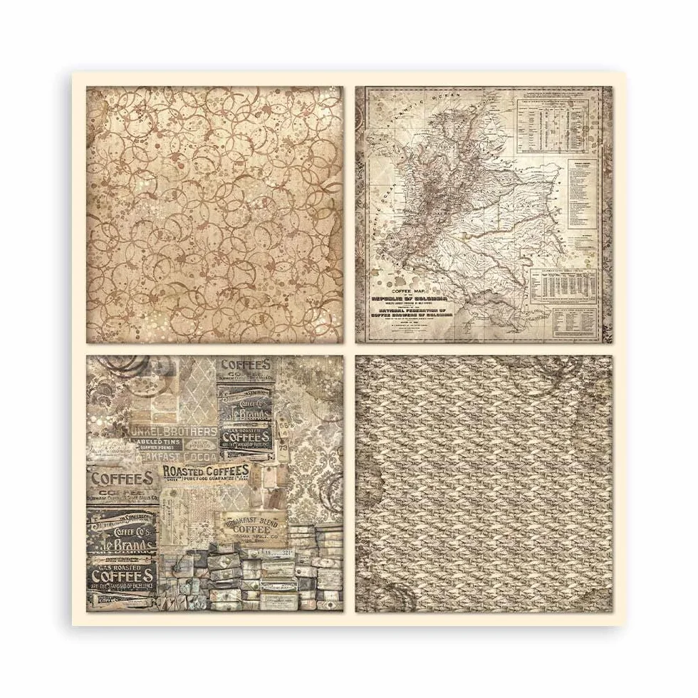 Scrapbooking Pad 20,3 x 20,3 cm (8 x 8 pulgadas) Coffee and Chocolate