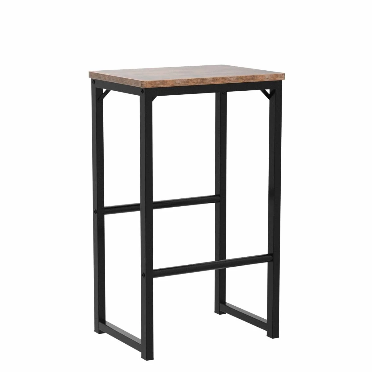 HOOBRO Taburete de Bar, Juego de Dos Taburetes de Bar, Taburetes de Cocina con Reposapiés de Diferente Altura, Estructura Metálica, Cantos Suaves, para Cocina, Comedor, Sala de Estar EBF34BY01