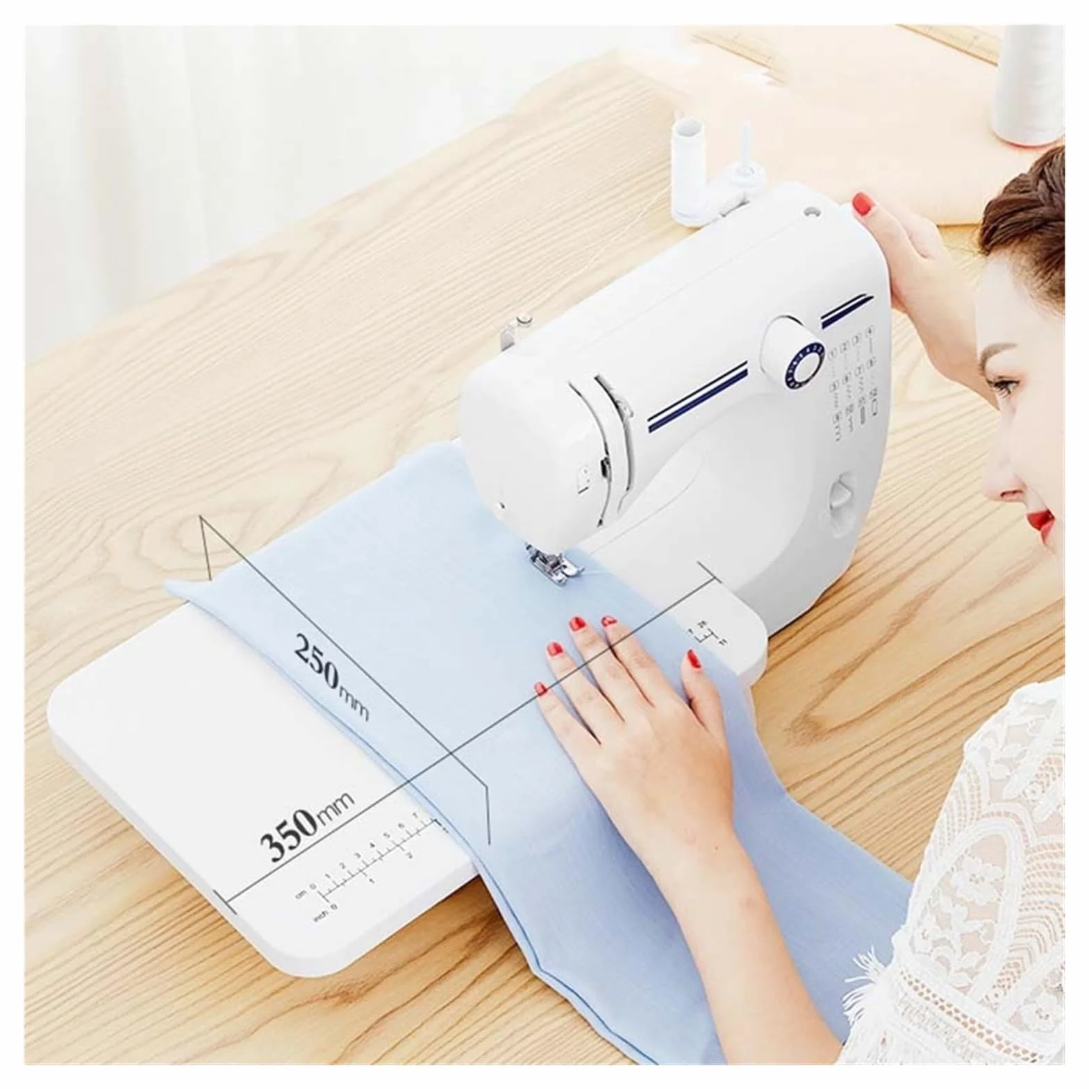 Máquina De Coser Doméstica Portátil UFR-608A, Mini Multifunción 6V/9W, Gruesa Con Pedal Eléctrico