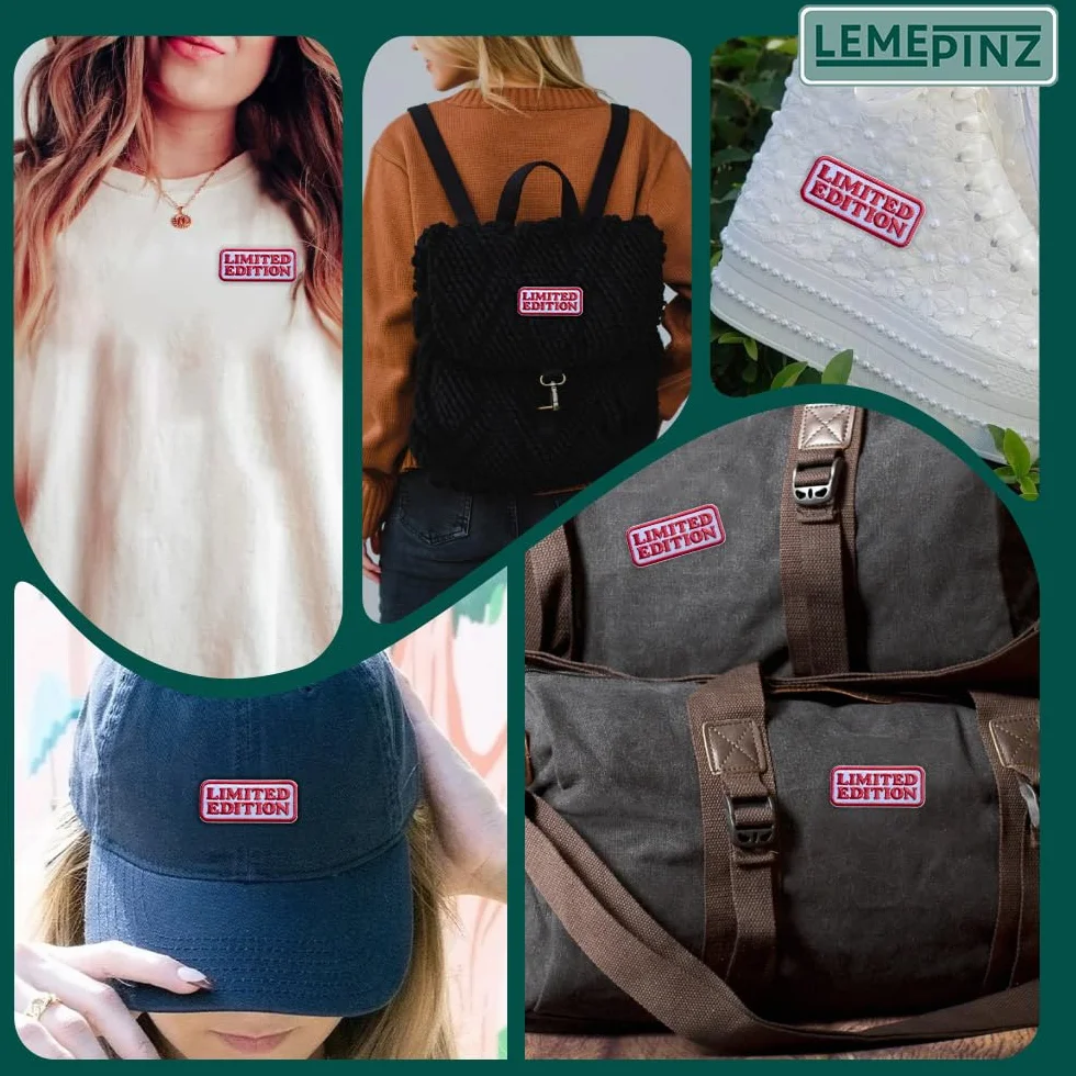 Parche de edición limitada, tamaño 7,6 cm, parches de bordado con cita limitada, para sombreros, ropa, mochilas, jeans, parches para coser, parches de tela, parches rosados, regalo de moda