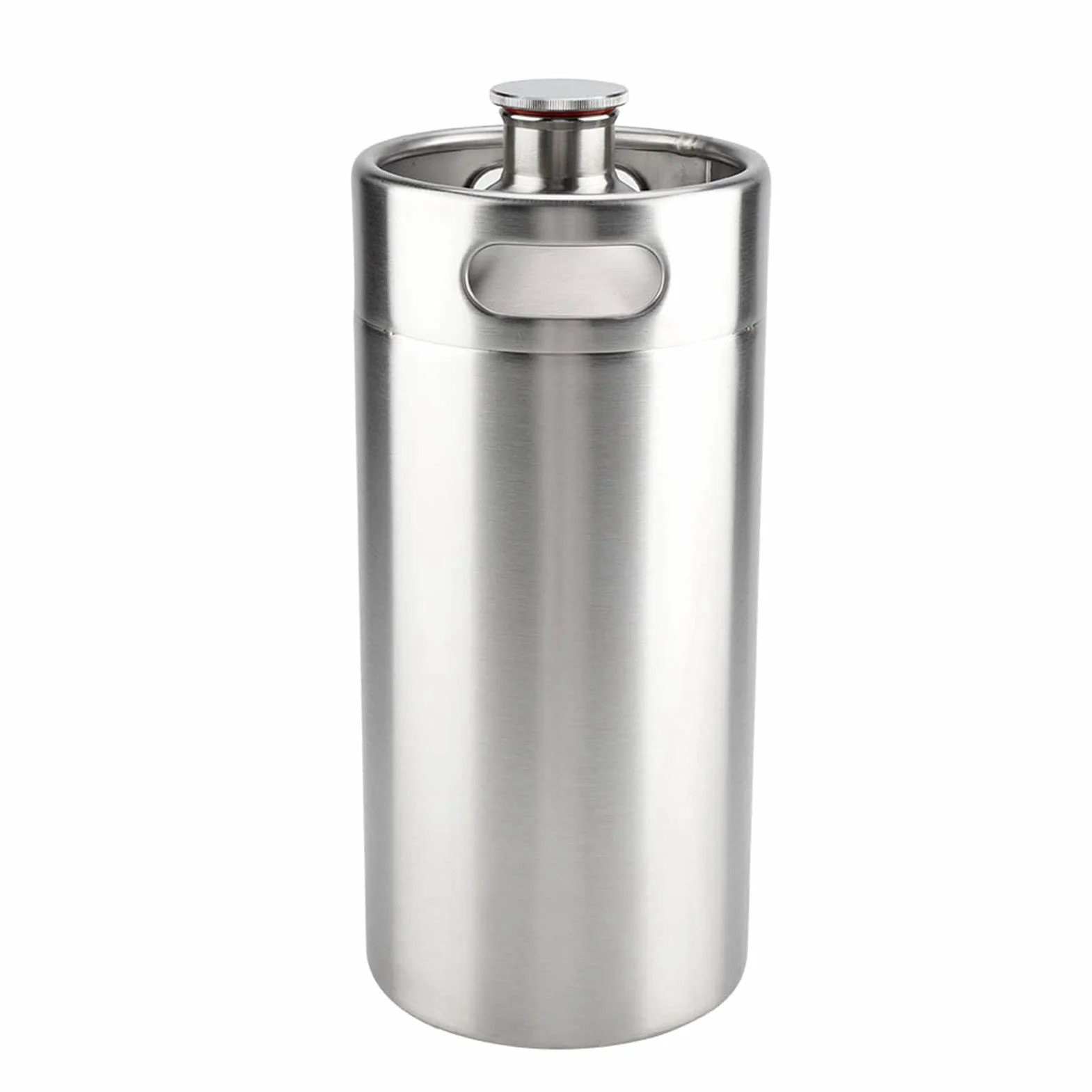 Barril de Cerveza Mini de 4L, Keg de Acero Inoxidable con Tapa Espiral, para Elaboración Casera y Uso Exterior