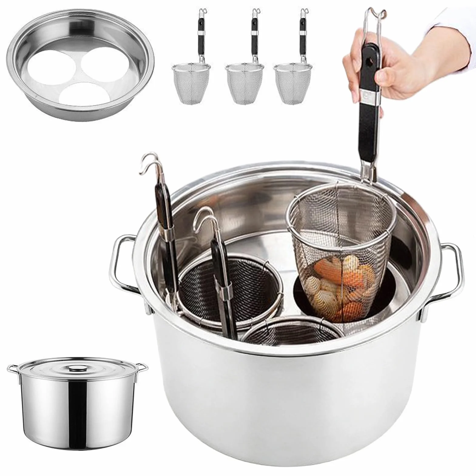 de espagueti con cesta escurridor, utensilio de cocina para fideos - Olla de pasta para el hogar | Para amantes de la cocina Principiantes profesionales Preparación de comidas