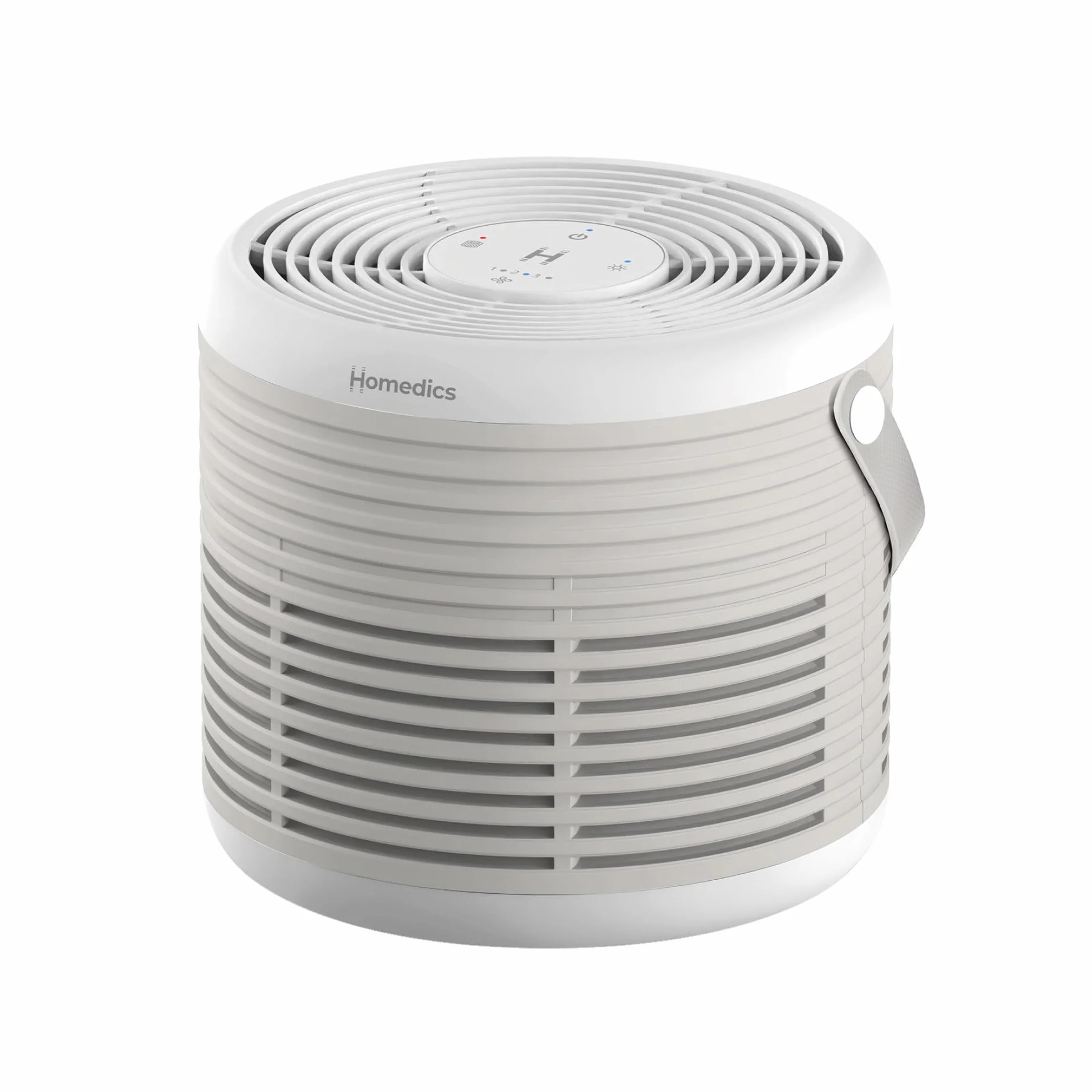 Homedics WhisperPure Comfort Purificador de Aire, True HEPA, Piedra | Silencioso, Portátil, Filtros con Filtración 3 en 1 contra Polvo, Polen y Olores, 3 Velocidades, Hogar y Oficina