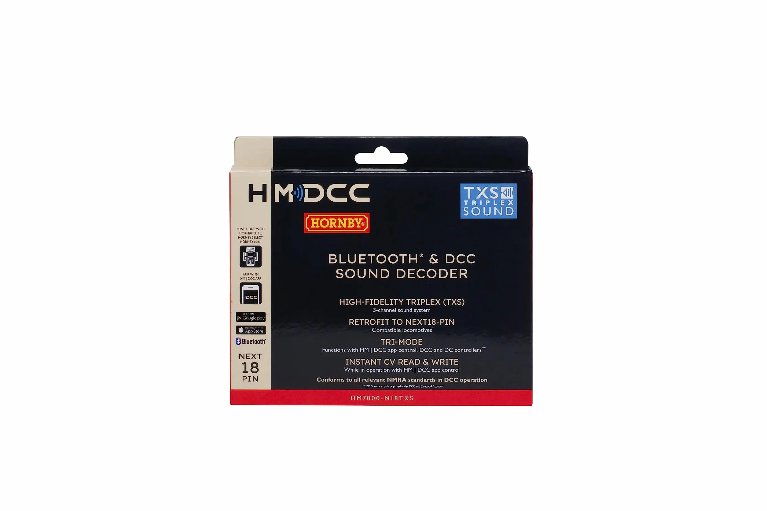 Hornby HM7000-N18TXS, Decodificador de sonido DCC con Bluetooth (Next18 pines)