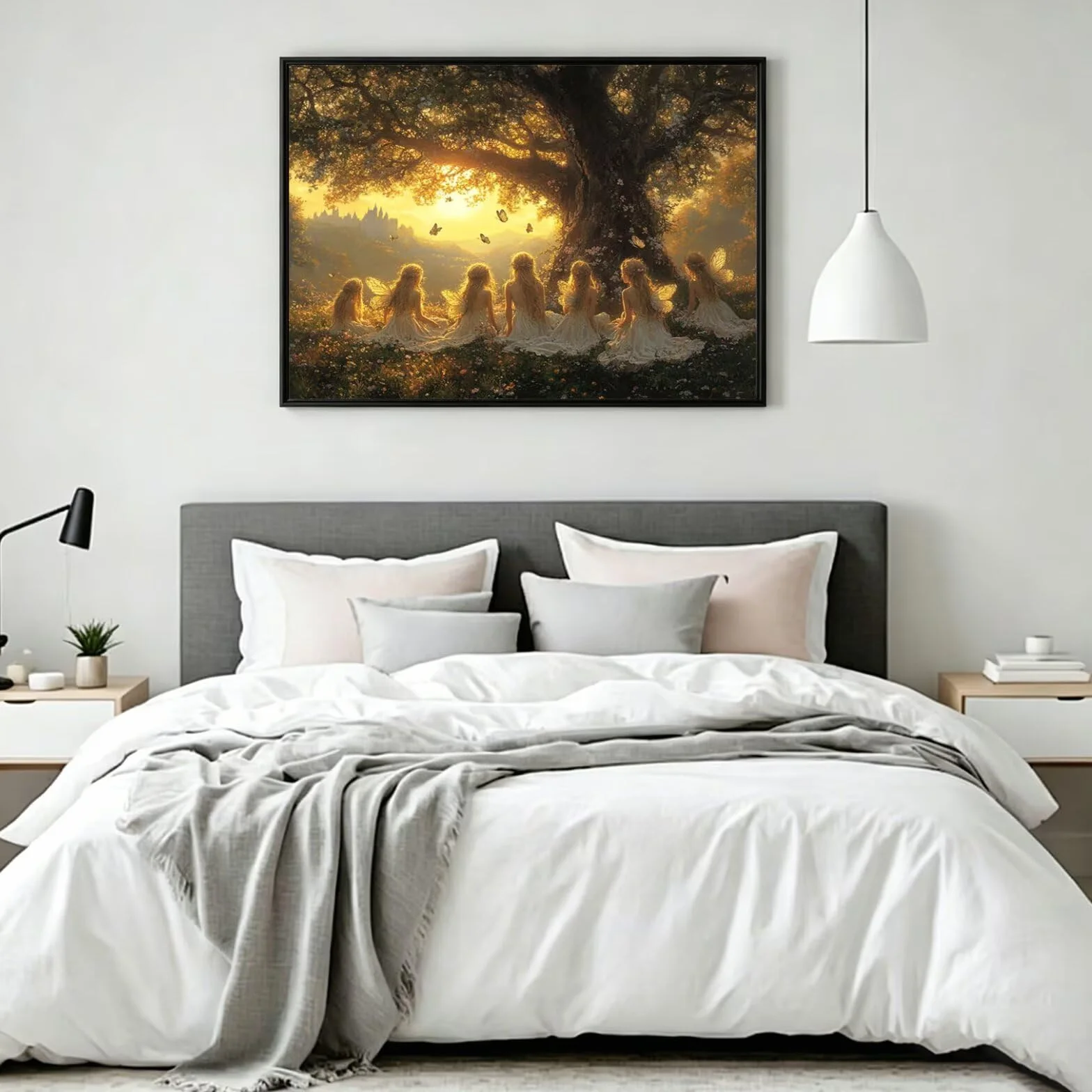 Pintar por Numeros Ángel Pinturas Acrilicas Atardecer Pintura por Numeros Lienzos para Pintar, Pintura Acrilica Manualidades, Decoración para Hogar, Regalos Cumpleaños, 90x120cm Sin Marco, q-858