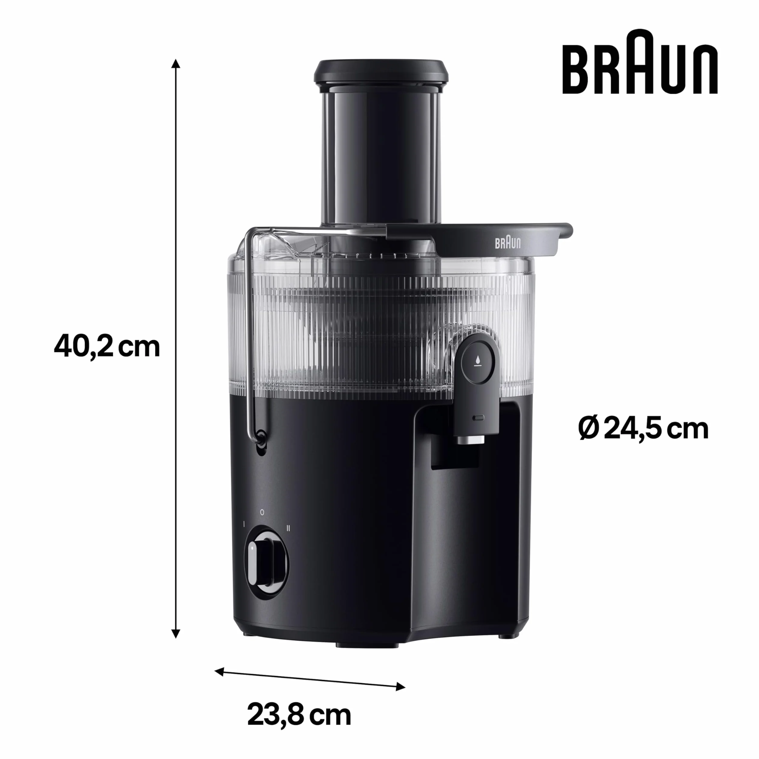 Braun MultiJuice 5 SJ5000 Licuadora Extractor 800 W Acero Inoxidable Negro