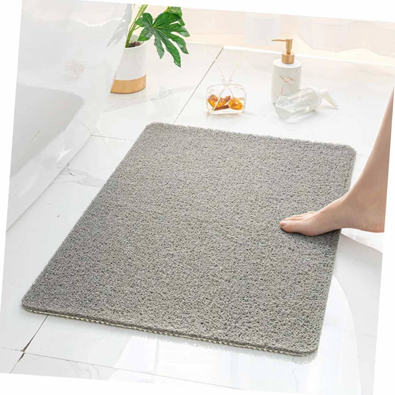 PRETYZOOM Alfombra Diseño Lavable a Baño de Antideslizante de PVC Máquina Simple para Ducha Baño Interior