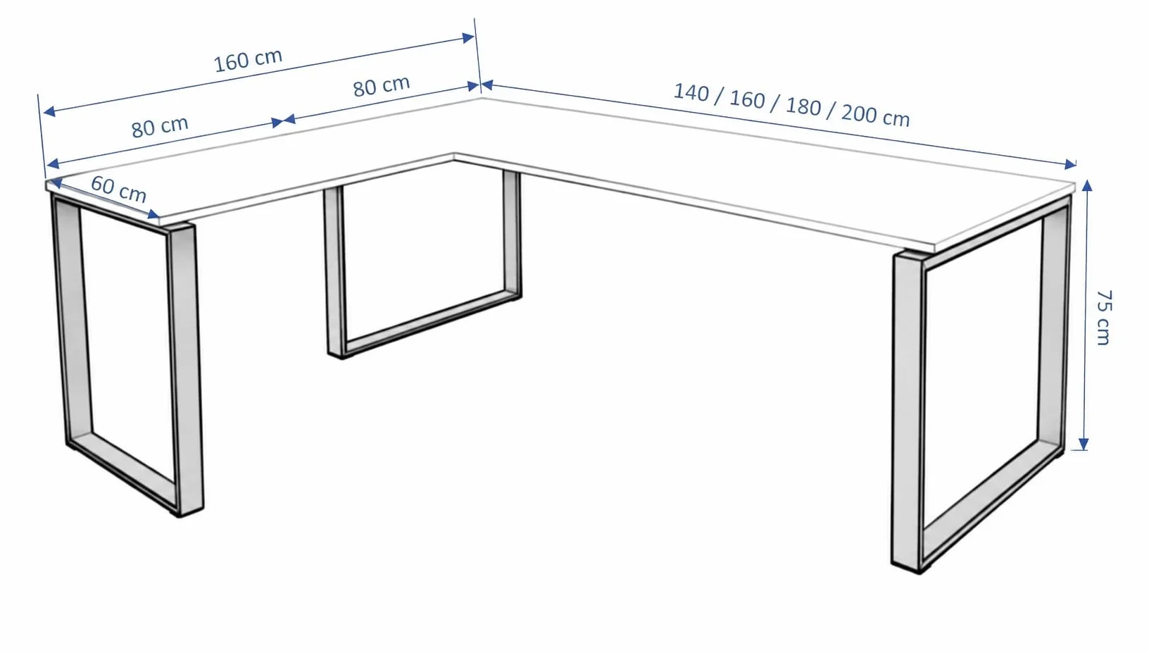Escritorio en L Izquierda para Oficina. Mesa Esquinera con Estructura Metálica Negra. Mesa de Ordenador para Teletrabajo, Estudio y Gaming (140x80, Nogal)
