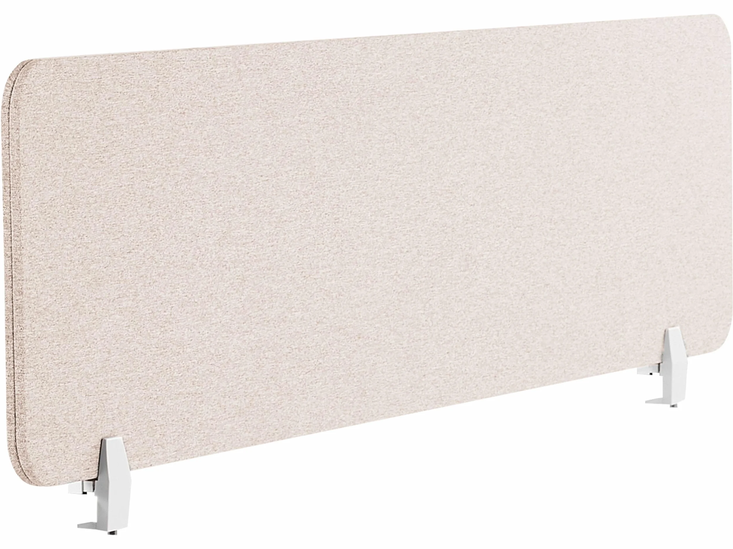 Beliani Panel Separador Beige 160 x 40 cm poliéster Pet Pantalla acústica Oficina Wally