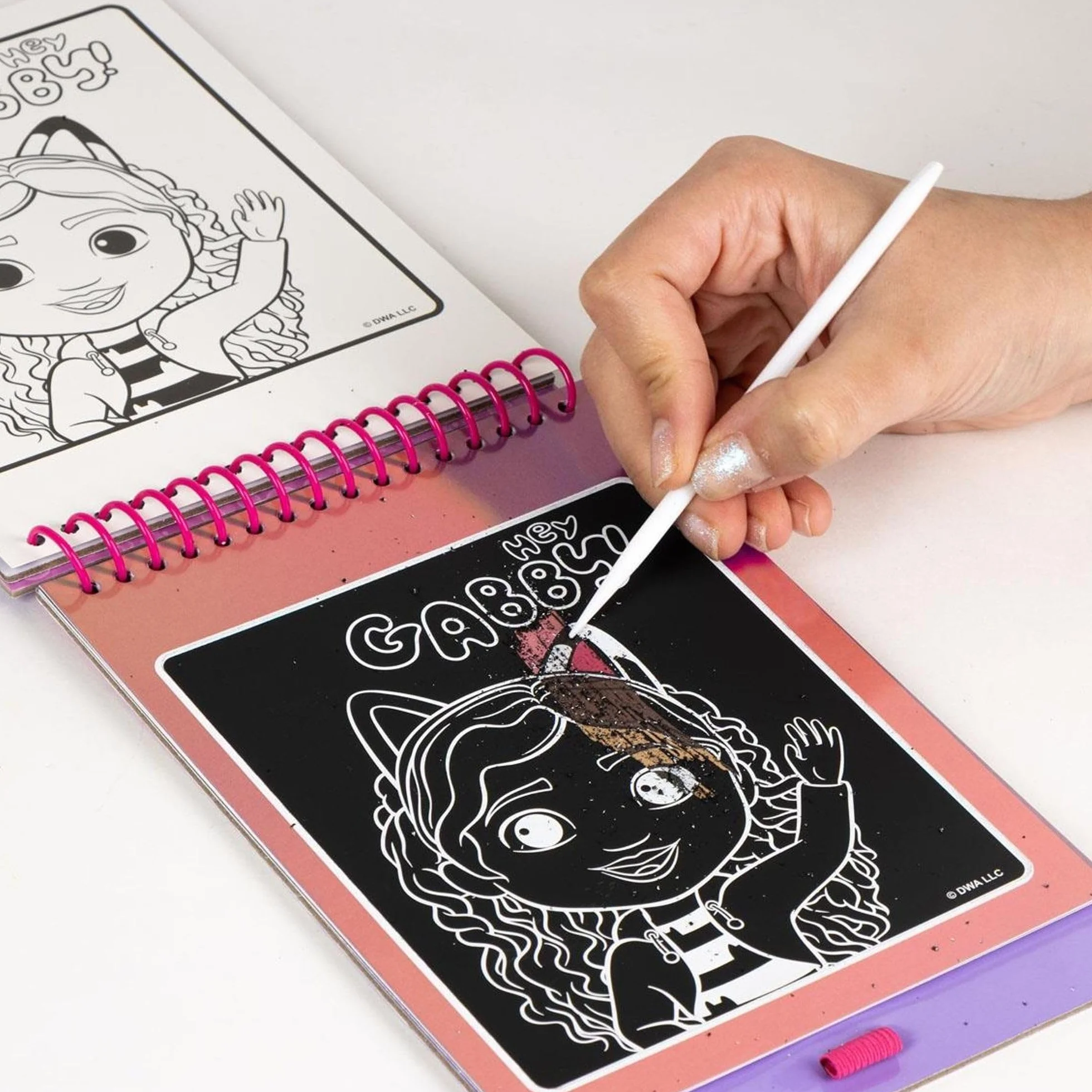 Cuaderno Mágico Gabby's Dollhouse con Bolígrafo y Hojas Reutilizable - Libreta Infantil de Dibujo