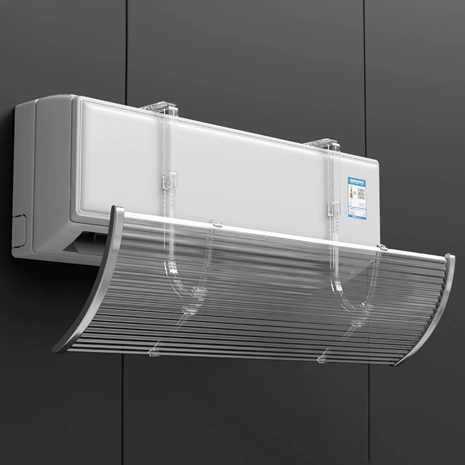 Deflector de aire acondicionado ajustable, deflectores antiviento para soplado directo, guía de viento para una mejor circulación del aire, para comodidad en verano e invierno.