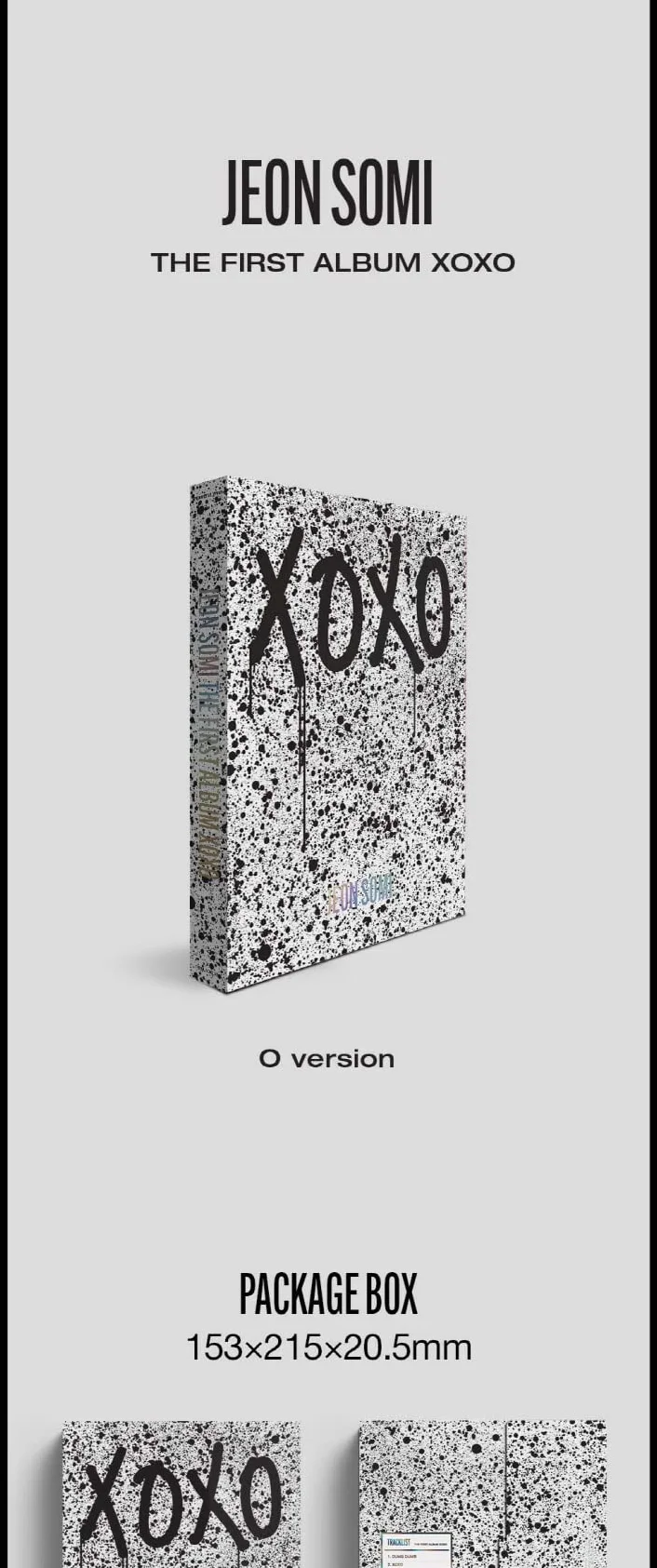 IOI Jeon Somi SO MI XOXO 1er álbum O versión CD+PhotoBook+8p postal+mini nota+2p pegatina+1ea botón pin+1p PhotoCard+Message PhotoCard Set+Seguimiento Kpop sellado