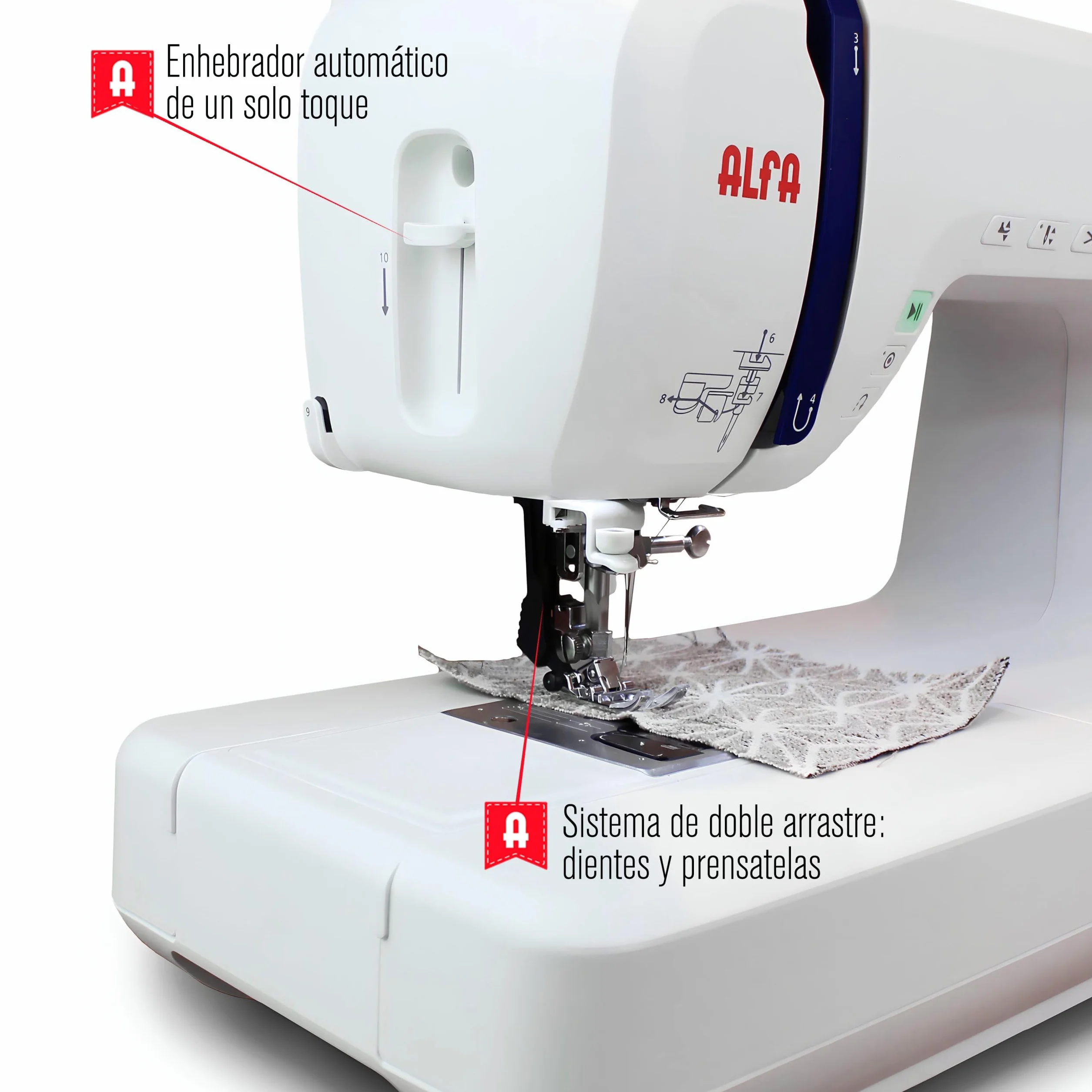 Máquina de Coser y Bordar Alfa Combo