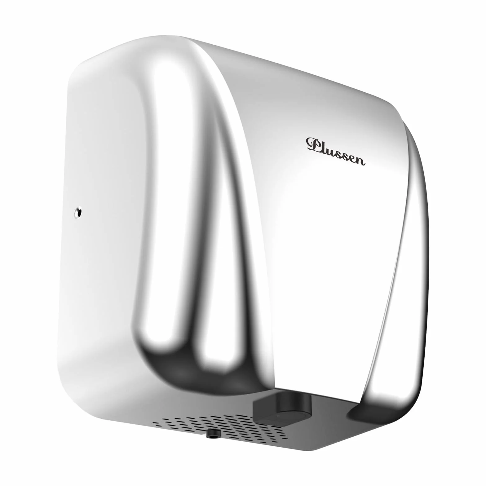 Secador de mano de acero inoxidable automático comercial eléctrico secador de mano montado en la pared para baño cocina, secado rápido de 1800 W en 10 segundos (plata)