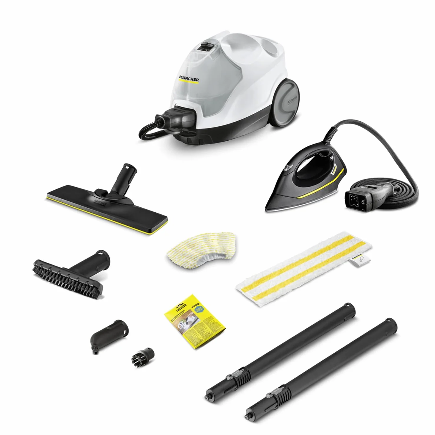 Kärcher Limpiadora de vapor SC 4 EasyFix Iron, presión: 3,5bar, calentamiento: 4 min., potencia: 2000W, rendimiento: 100m², sistema de 2 depósitos: 0,5l + 0,8l, boquilla EasyFix, plancha de vapor