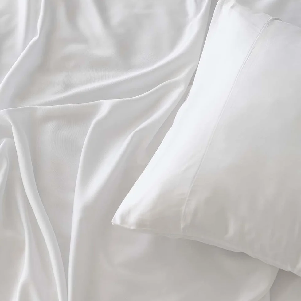 COTTON ARTean Juego de sábanas Bambú ORGÁNICO e HIPOALERGÉNICO Cama de 150 x 190/200. Color Blanco. Eco Friendly