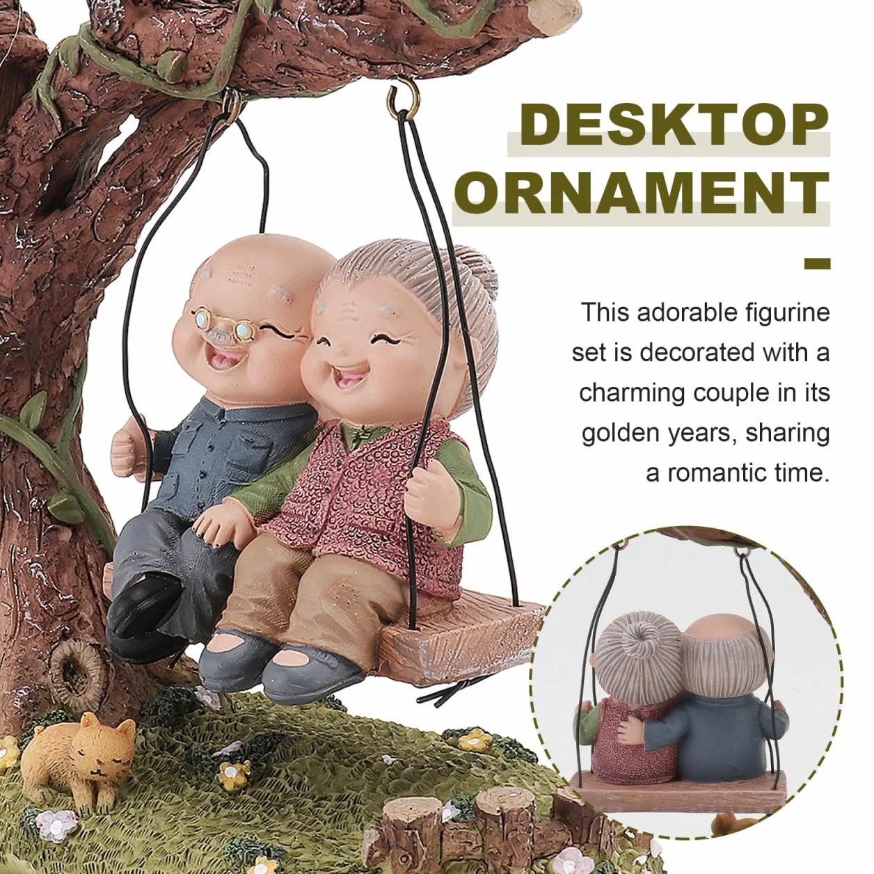 Cabilock 1 Figura Decorativa de Pareja de Novios de Resina para jardín, decoración de Mesa o Mesa
