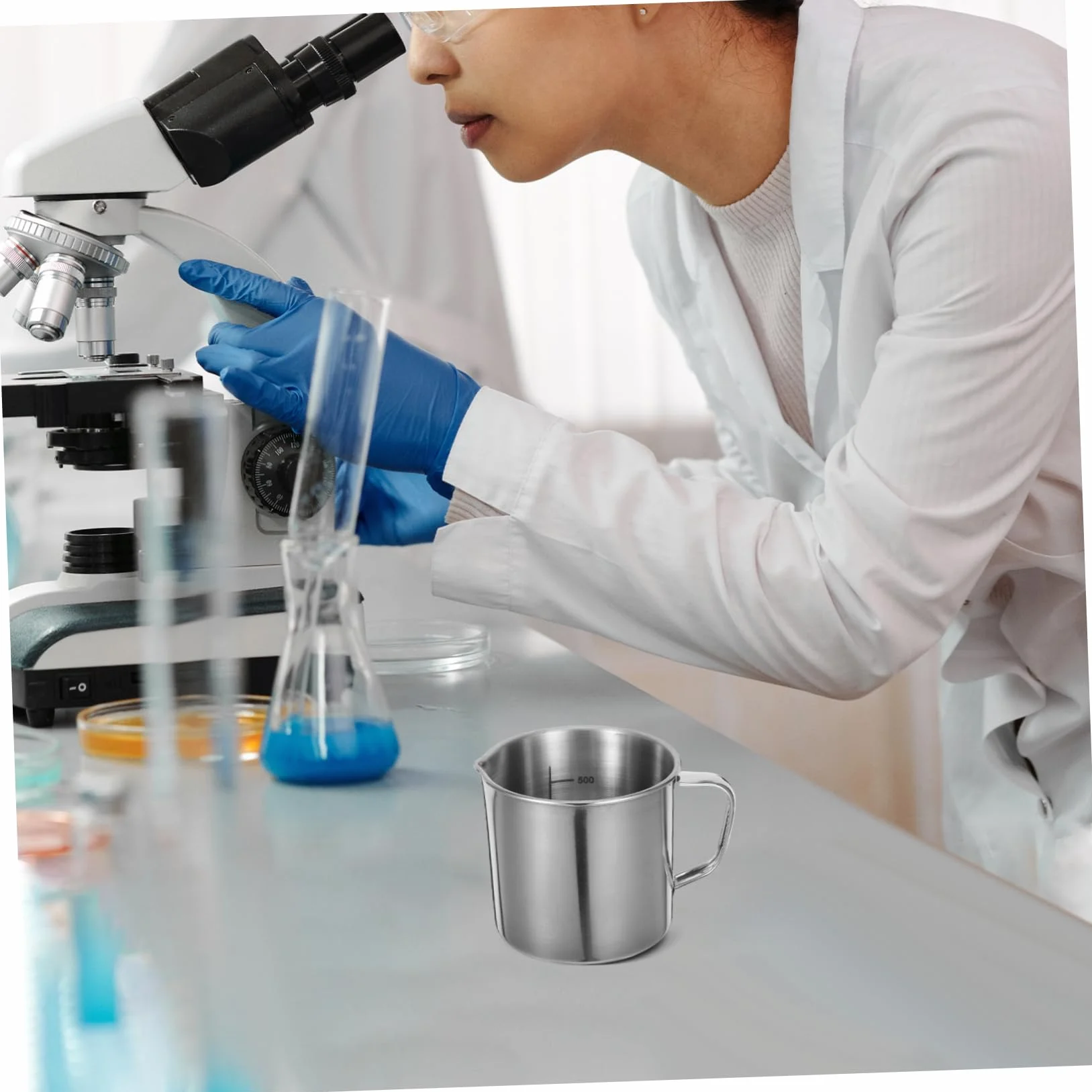 Cabilock 3 piezas Copa Inoxidable con Graduada Vaso Medidor de Resistente y Fácil de Limpiar para Cocina y
