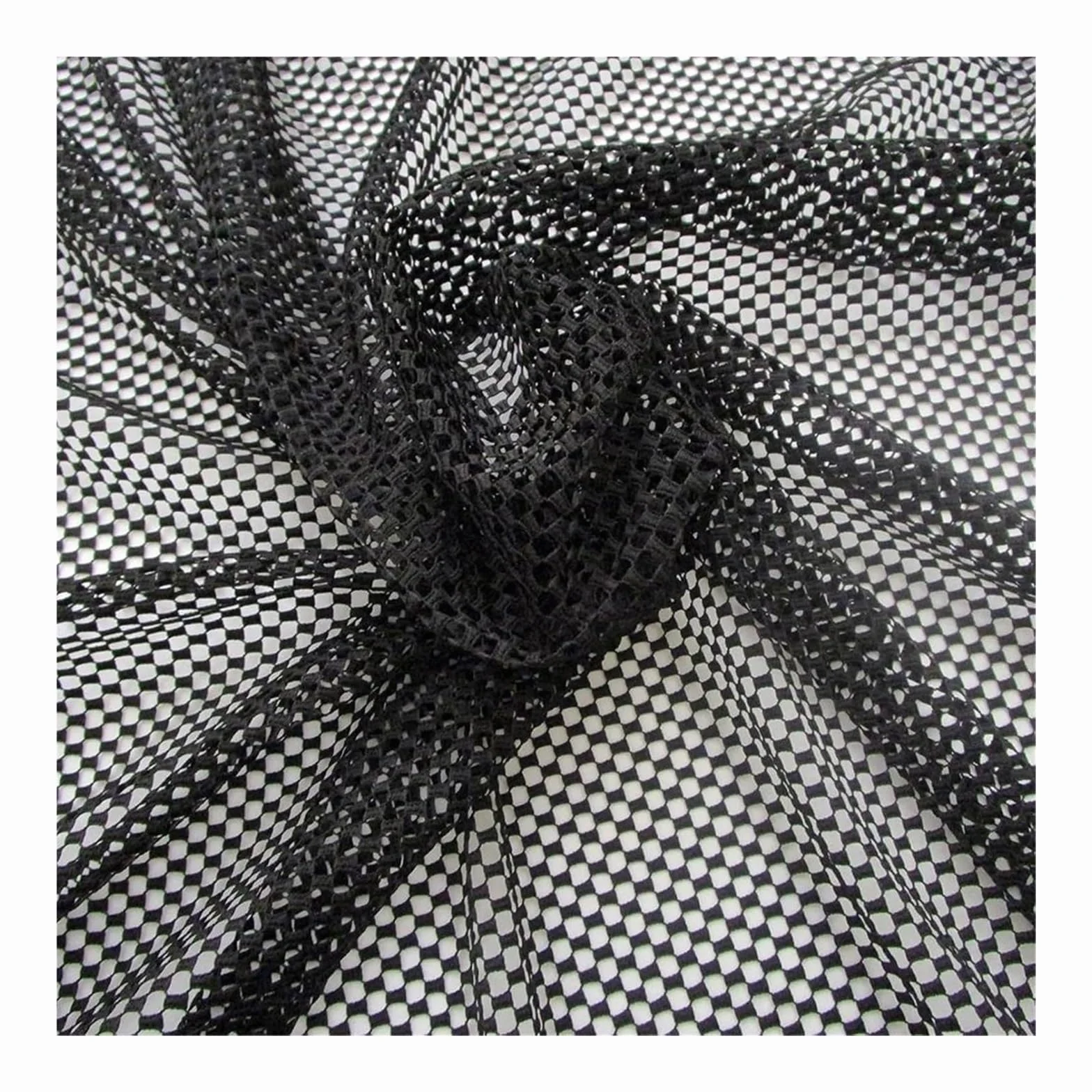 Tejido de malla para costura, Tela de malla bordada inelástica poliéster, multicolor, 90 cm x 145, for falda vestir(White,90cmx145cm)