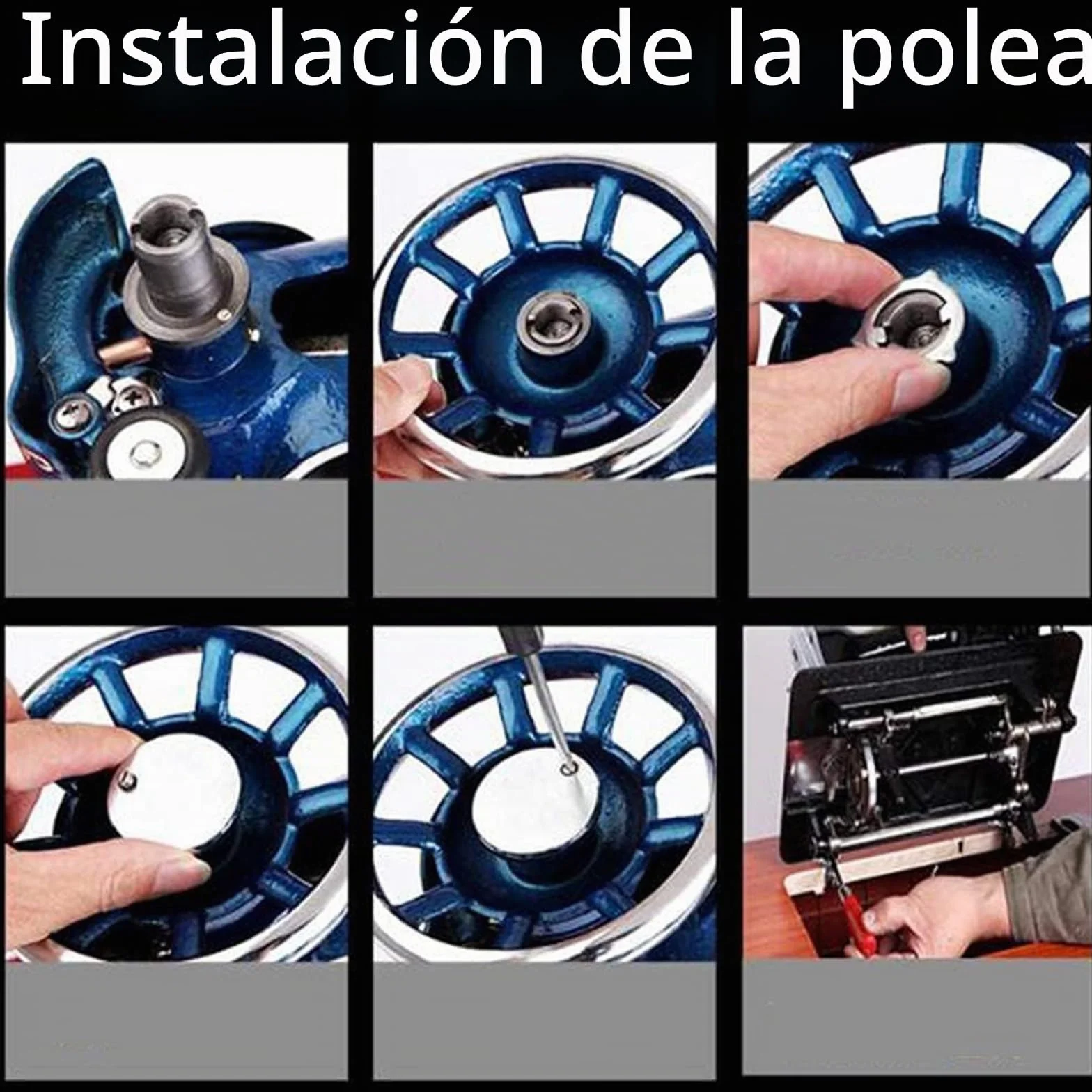 ZALIX Máquina De Coser Doméstica Antigua a Pedales, Eléctrica Pesada, A
