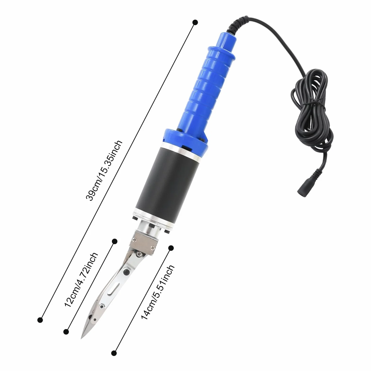 Tijeras eléctricas para alfombras y tela, velocidad ajustable de 0 a 4000 rpm, ideal para alfombras pequeñas a medianas y proyectos de bordado
