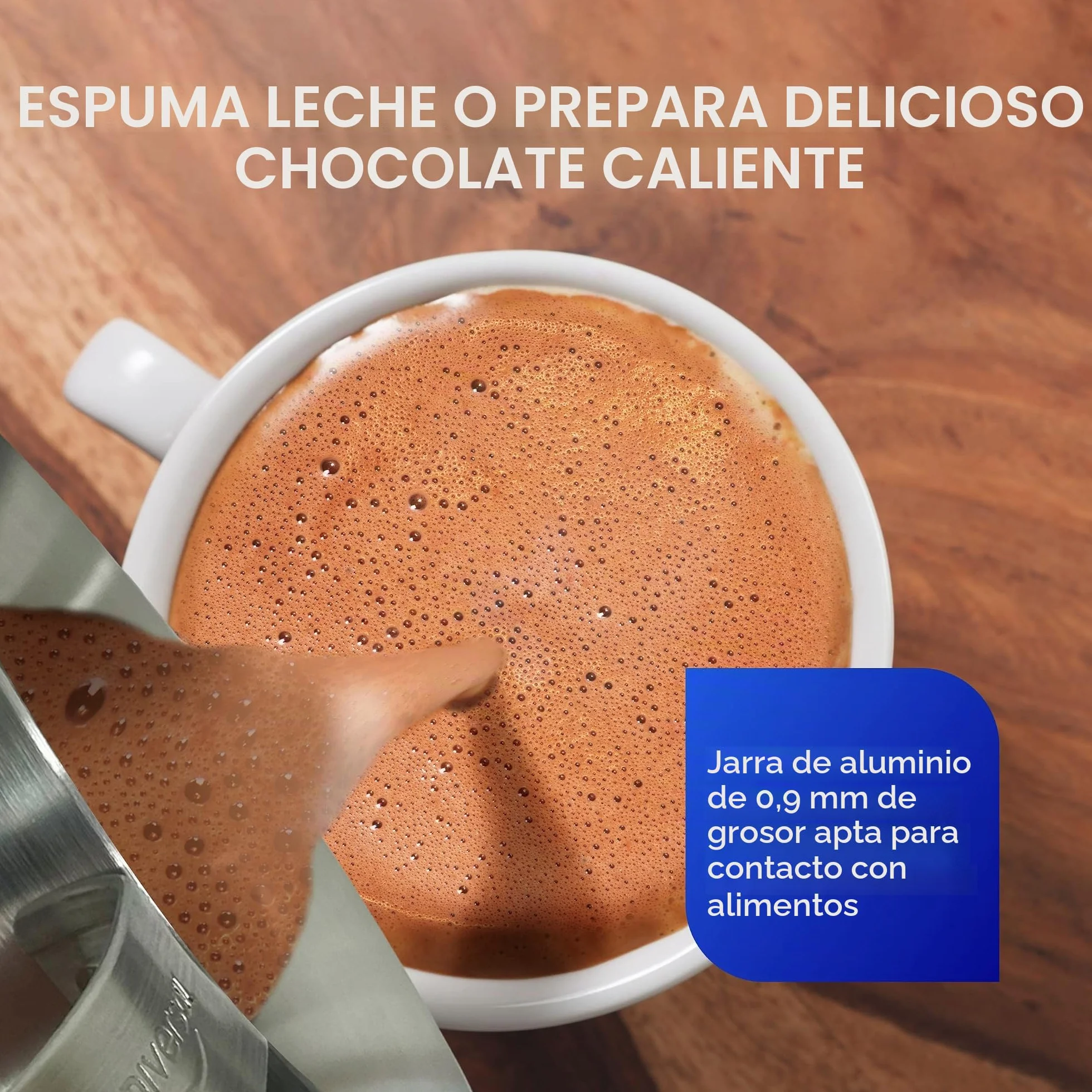 Olla Colombiana Chocolatera 2.1 cuartos galón 2L - Máquina de chocolate caliente aluminio para café leche