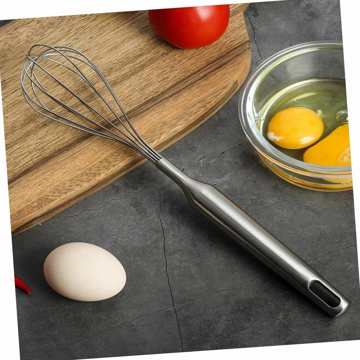 Batidor Varillas Cocina Batidor De Huevos Manual De Acero Inoxidable Con Gancho For Harina, Pastel, Crema De Huevo, Herramienta For Hornear, Batidor De Huevos Barillas Batir Batidor De Huevo(Blue,Silv