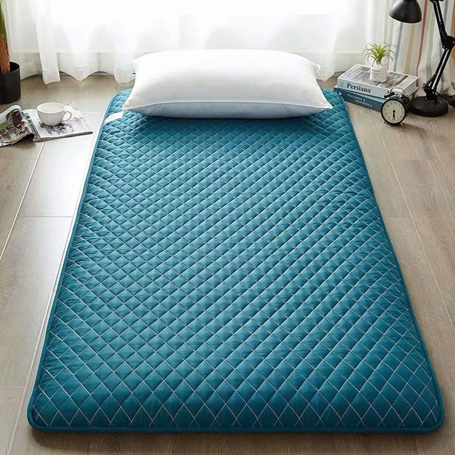 Colchón Plegable, Colchoneta para Dormir En El Suelo De Tatami, Colchón De Futón Portátil Grueso, Colchoneta para Dormir De Tamaño Completo, Tumbona para Invitados para Sofá De Camping