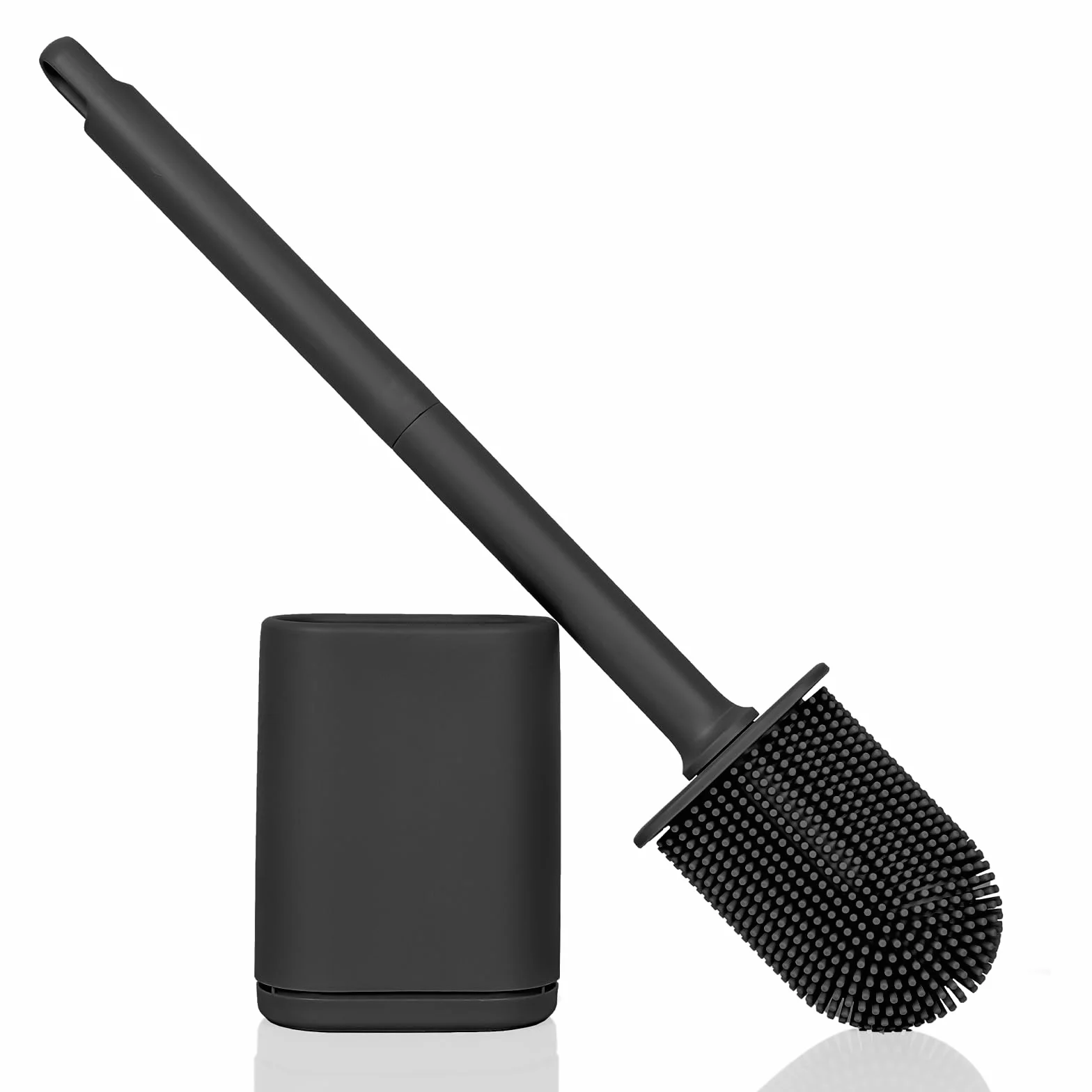 Escobilla Baño Silicona TPR Negro 1 Pieza