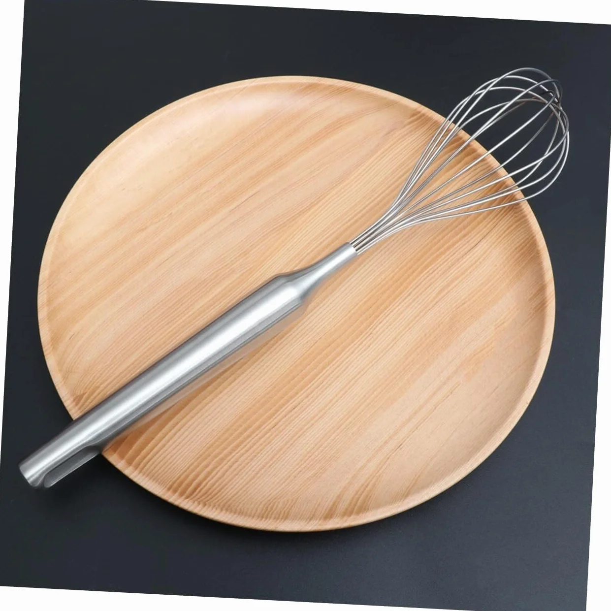 Batidor Varillas Cocina Batidor De Huevos Manual De Acero Inoxidable Con Gancho For Harina, Pastel, Crema De Huevo, Herramienta For Hornear, Batidor De Huevos Barillas Batir Batidor De Huevo(Blue,Silv