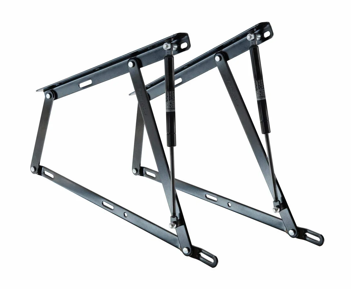 Juego de 2 bisagras para canapé con resortes de 1400N - Ideal para canapés de 160 cm - Sistema de arandelas de Nylon anti ruido - Cuens