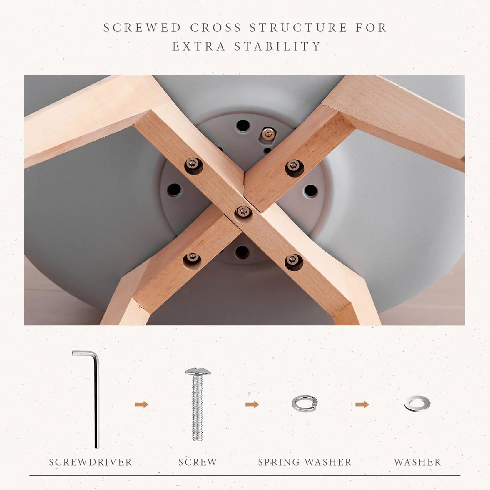 Juego de 6 Sillas de Comedor, Patas de Madera Maciza, Cojín de Silla Extraíble, Silla de Cocina, Silla Moderna (Gris-6)