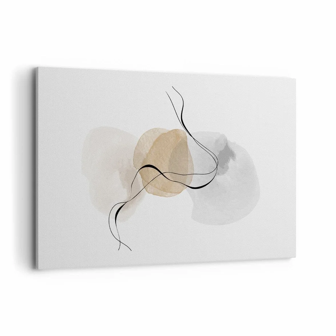 Lienzo Decorativo 120x80cm Moderno Horizontal Abstracto Pastel - 4827 | Acuarela Minimalist Cuadro sobre Lienzo Grande Arte mural Decoración del Hogar Salón Dormitorio Oficina Cuadros de Pared
