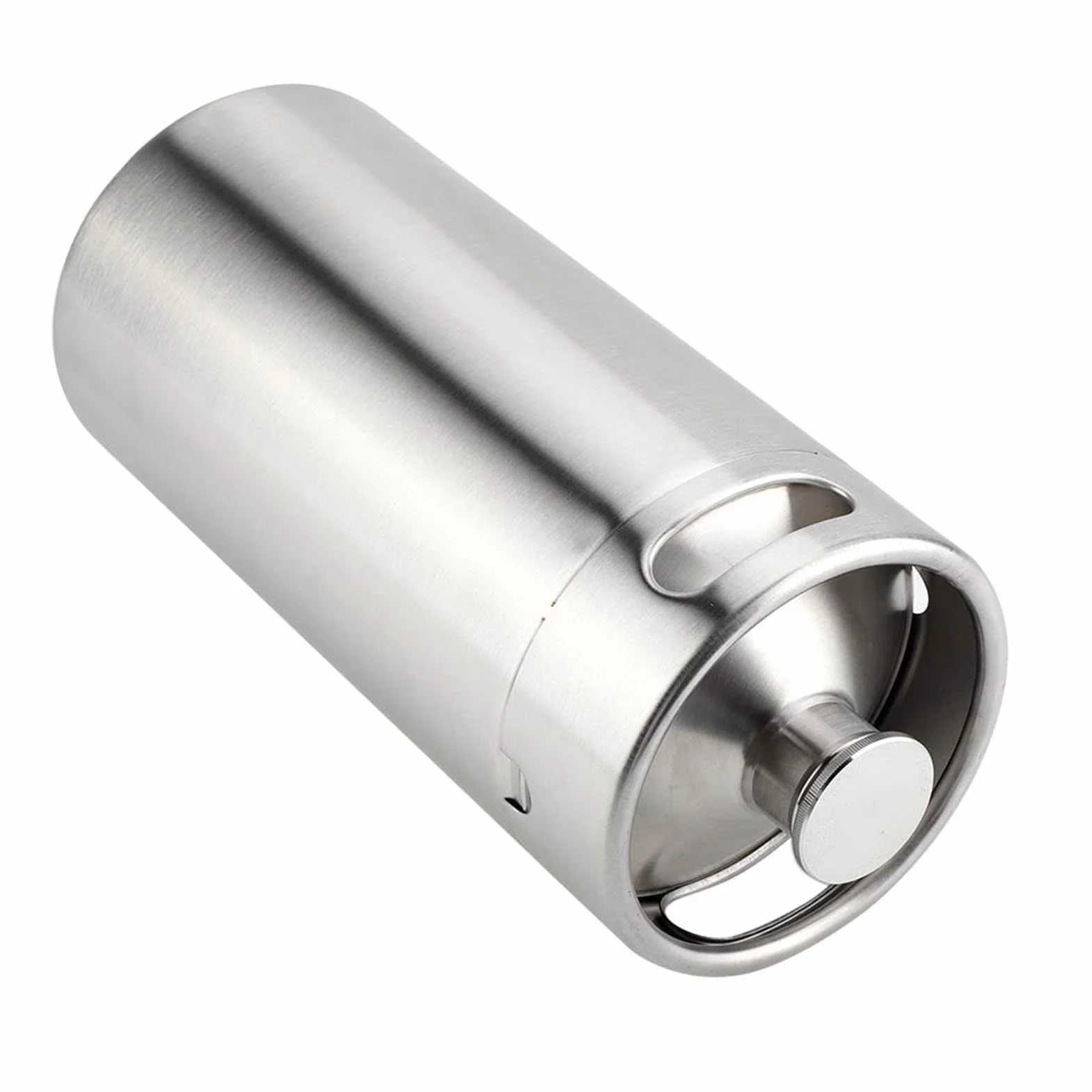 Barril de Cerveza Mini de 4L, Keg de Acero Inoxidable con Tapa Espiral, para Elaboración Casera y Uso Exterior