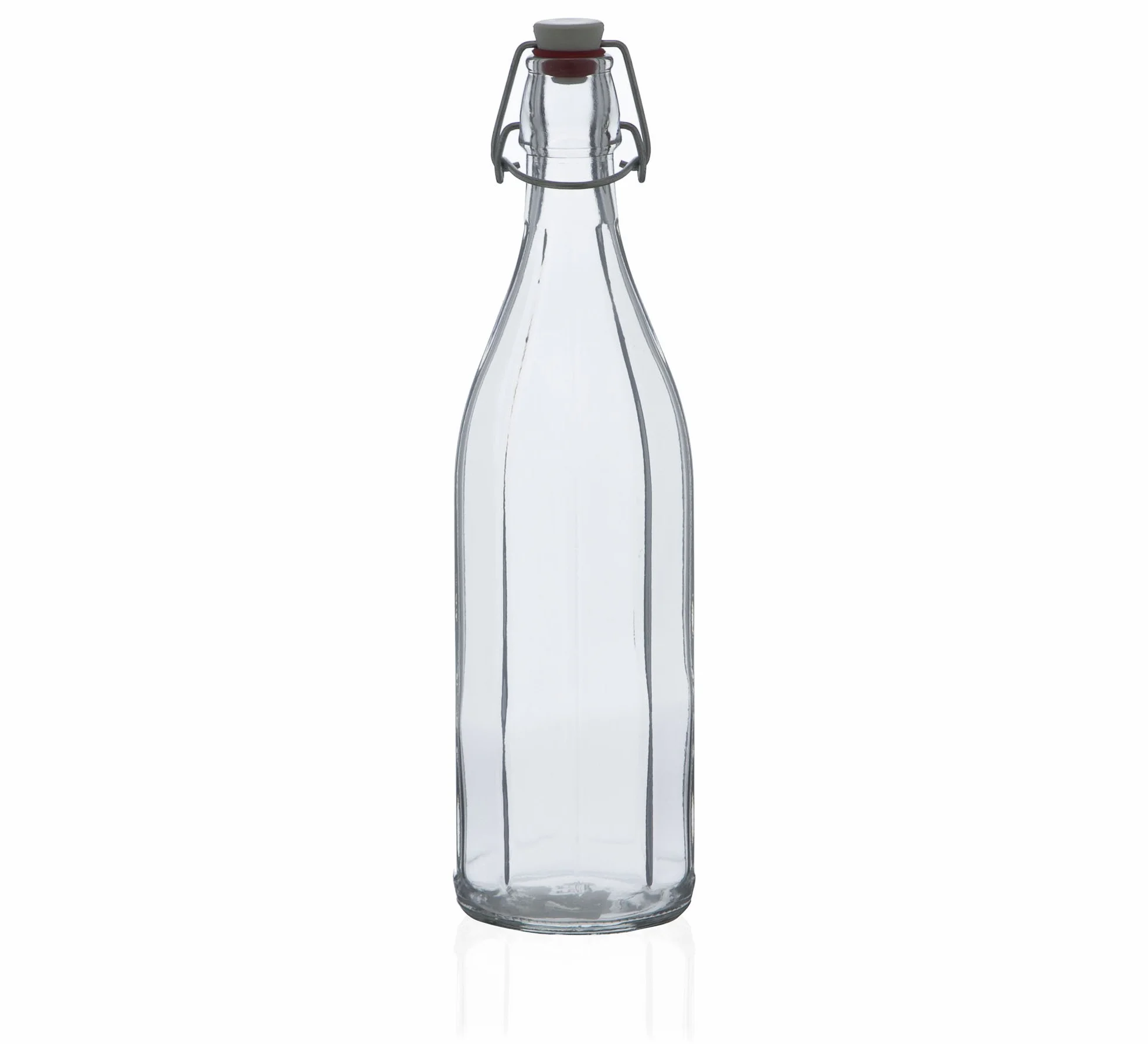 Bormioli Rocco Oxford - Juego de 6 botellas de agua con tapa de clip, ideal para cordiales caseros