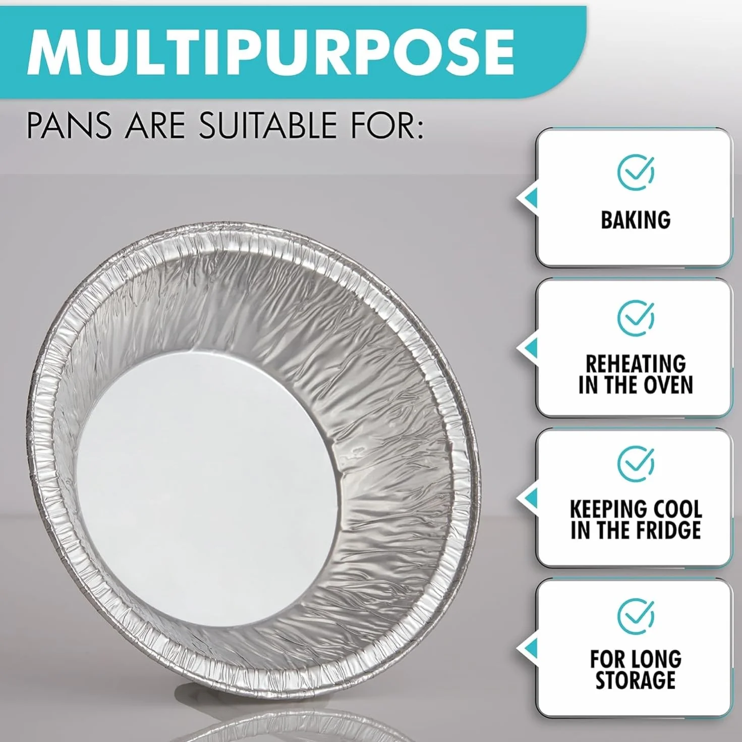 LATERN 100 Piezas Platos de Pastel de Aluminio 12CM Sartenes Redondas Desechables para Hornear