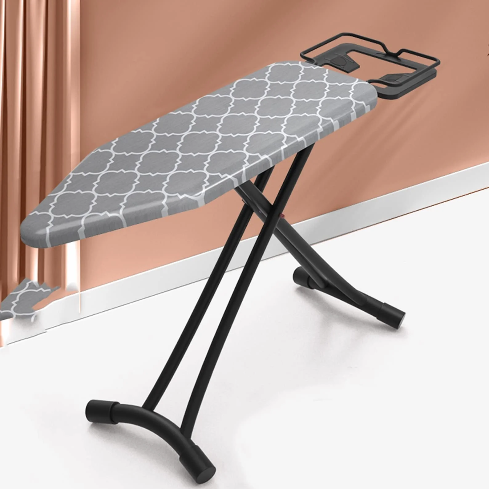 Tabla De Planchar, superficie de planchado extra grande ,Soporte Para Centros De Planchado,6 altura regulable,Patas Extragruesas con Patas Antideslizantes，ideal para espacios reducidos ( Color : G )