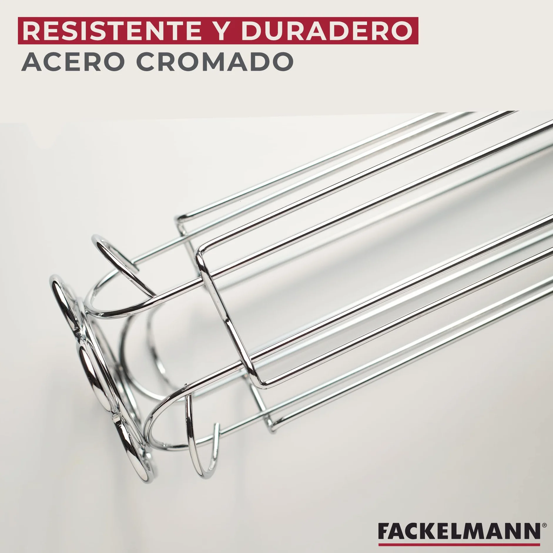 Fackelmann Dispensador de Cápsulas de Café Dolce Gusto, Soporte Vertical en Acero Cromado, 18 Cápsulas