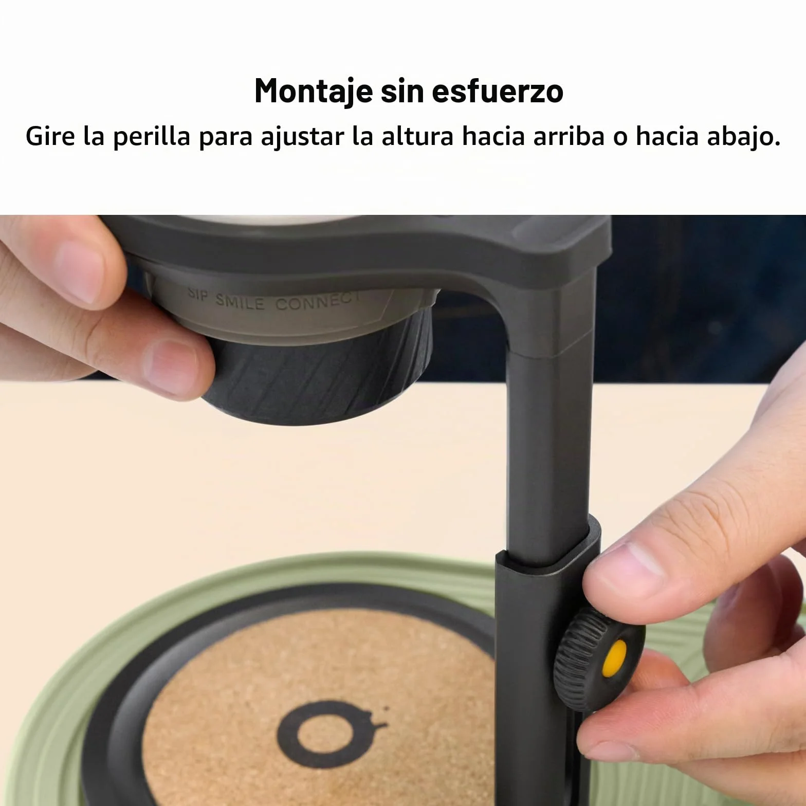 OutIn Soporte universal desmontable para café con almohadilla de corcho, portátil para máquina de espresso