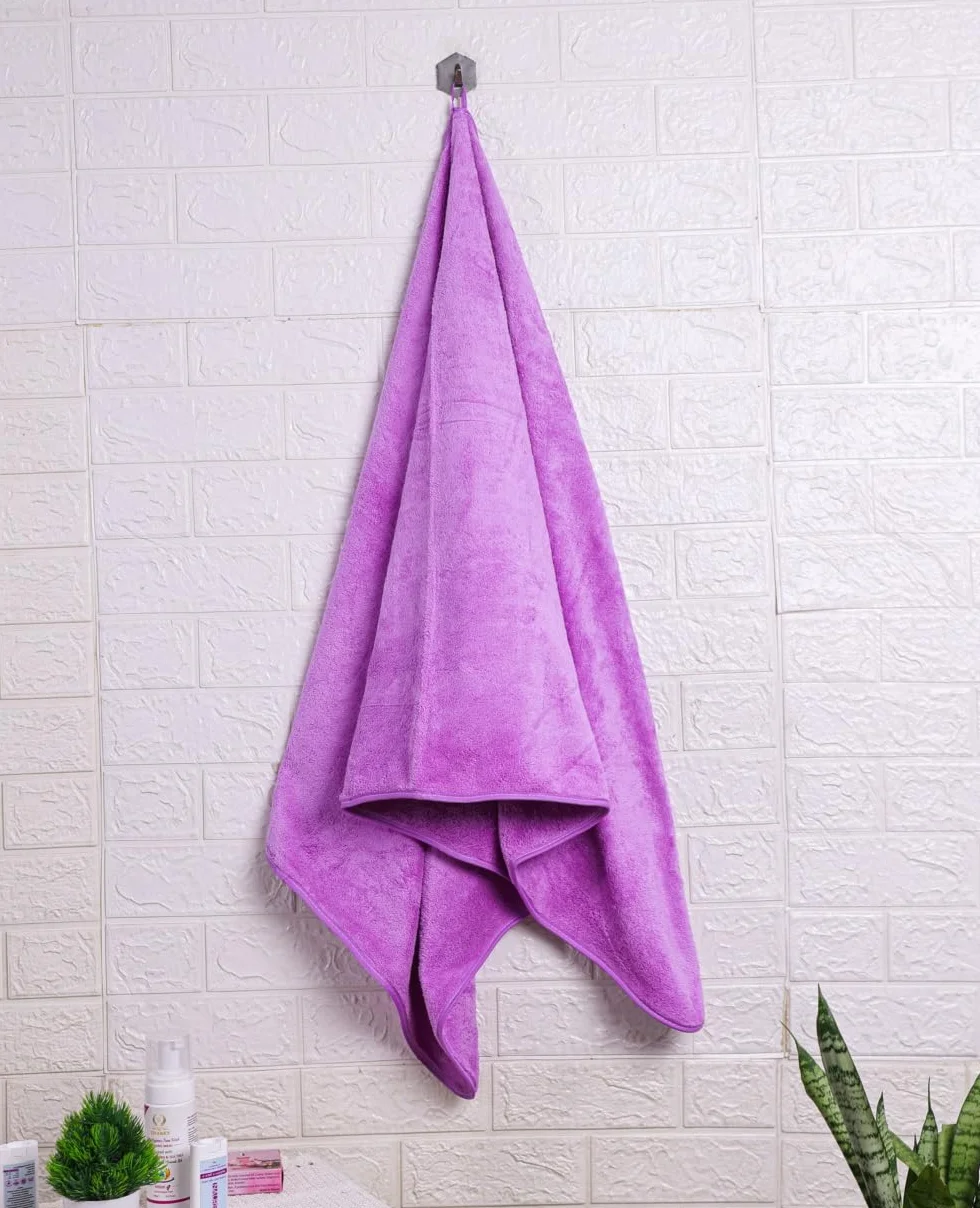Fezora - Toalla de baño (500 g/m², extra suave y de secado rápido, alta absorción, tamaño grande, para el baño, 70 x 140 cm), color morado